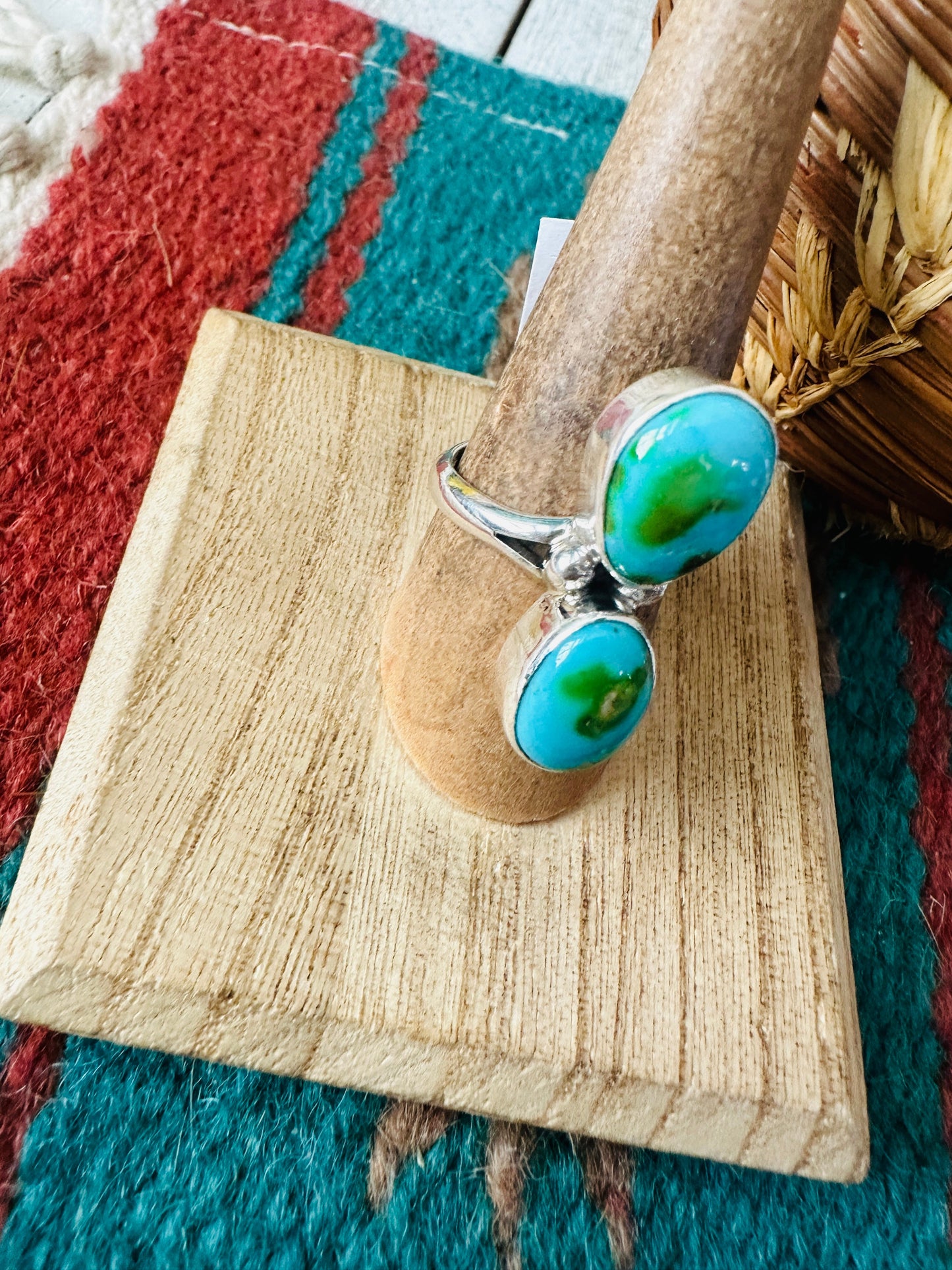 Navajo Sonoran Mountain Turquoise & Sterling Silver Ring