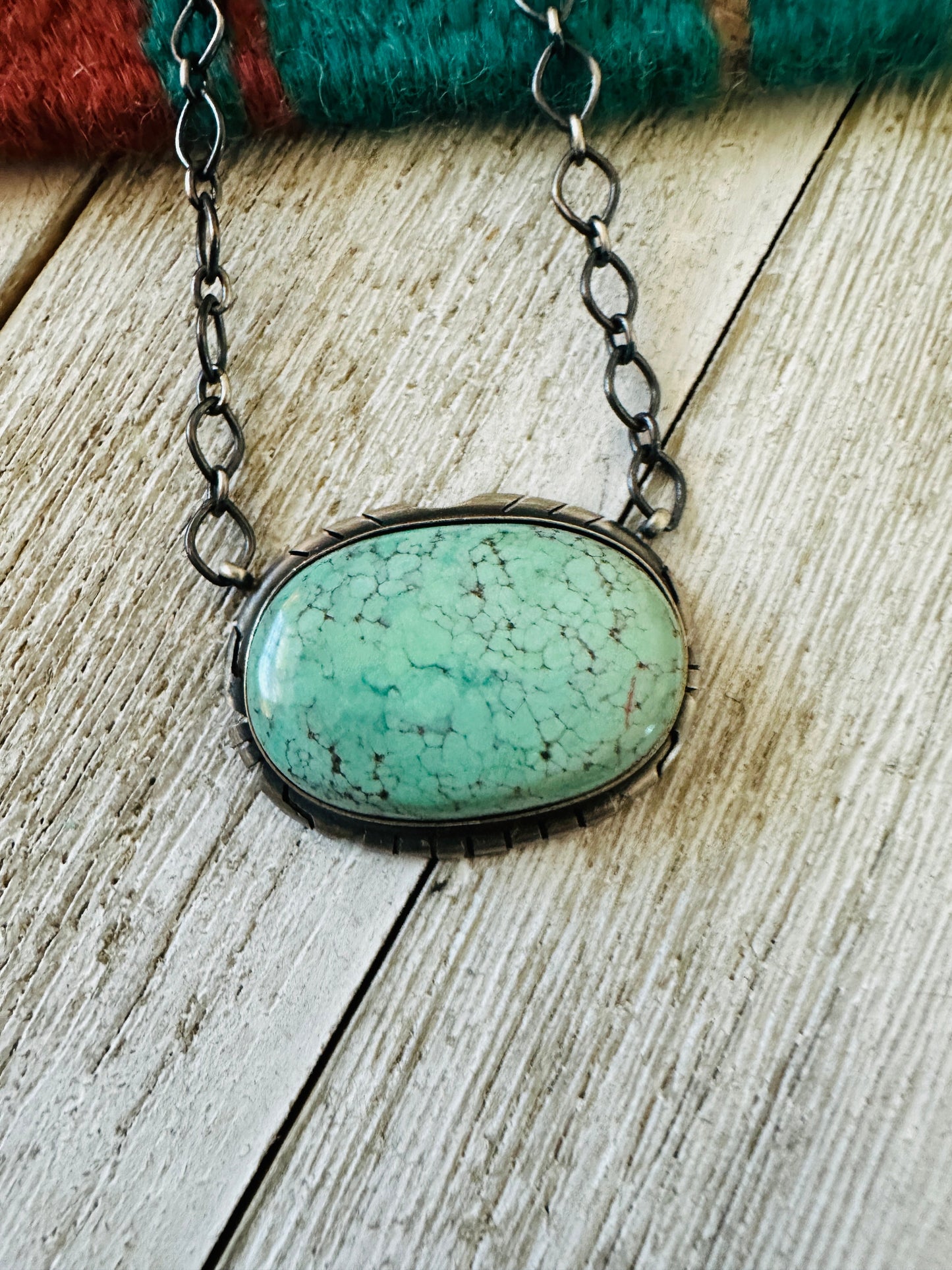 Navajo Sterling Silver & Turquoise Necklace