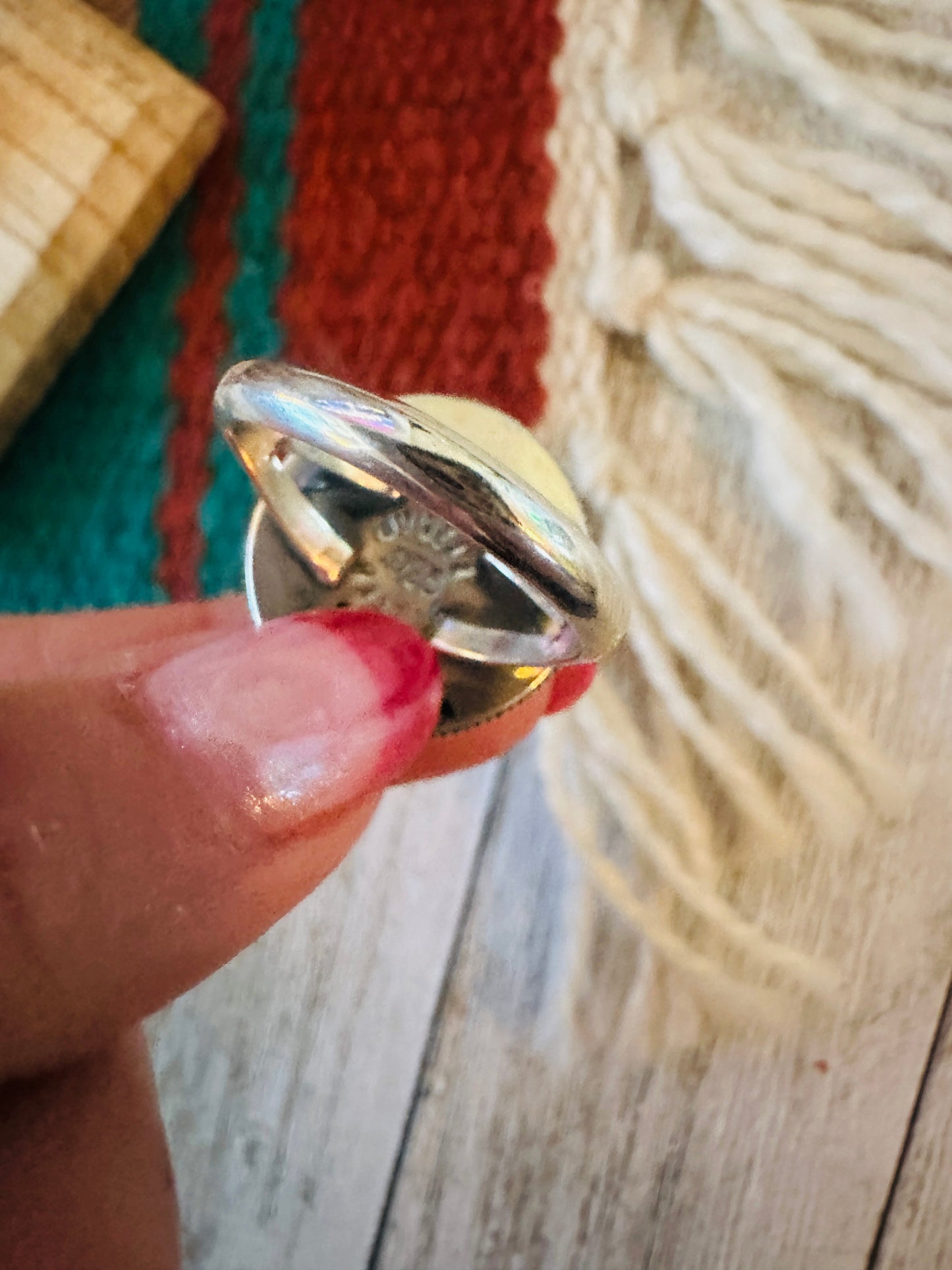 Navajo Sterling Silver & Turquoise Ring by Wydell Billie