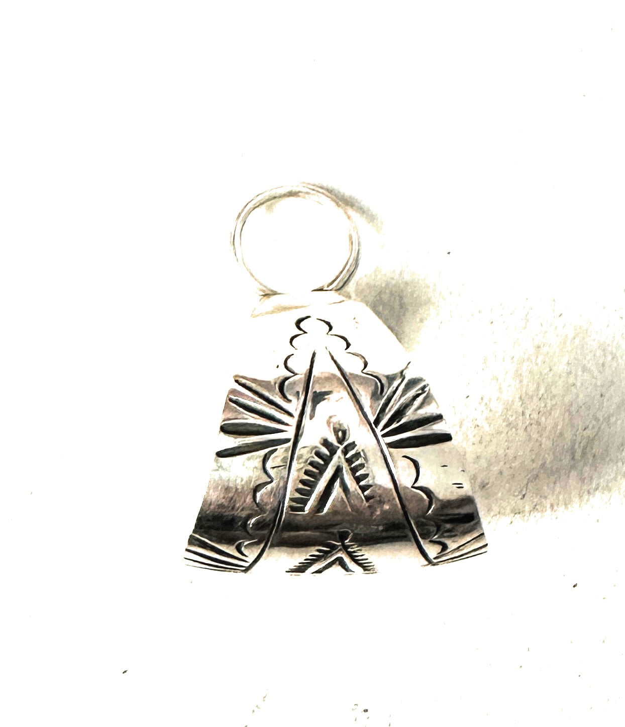 Navajo Hand Stamped Sterling Silver Bale
