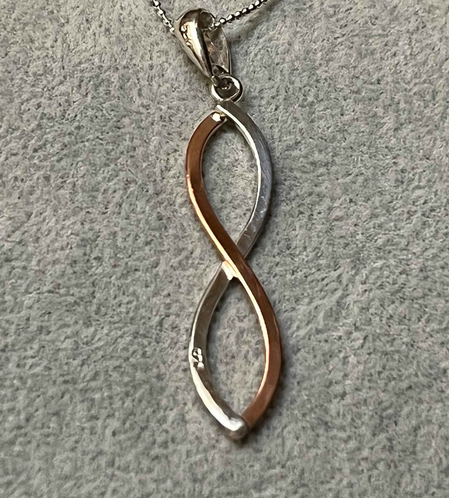 Silver & Copper Infinity Pendant