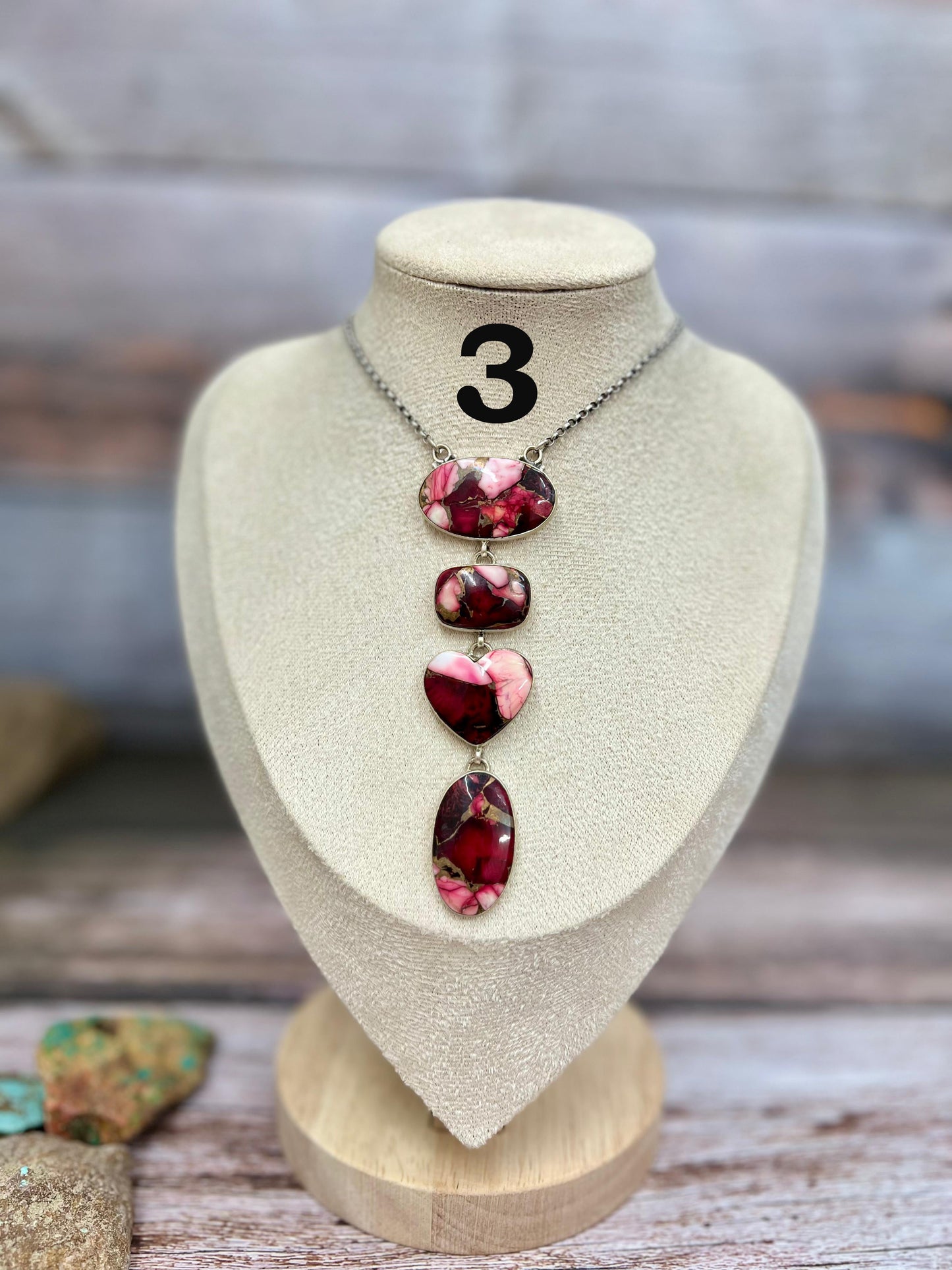 Handmade Sterling Silver Dahlia Rose Necklace with Signed Nizhoni
