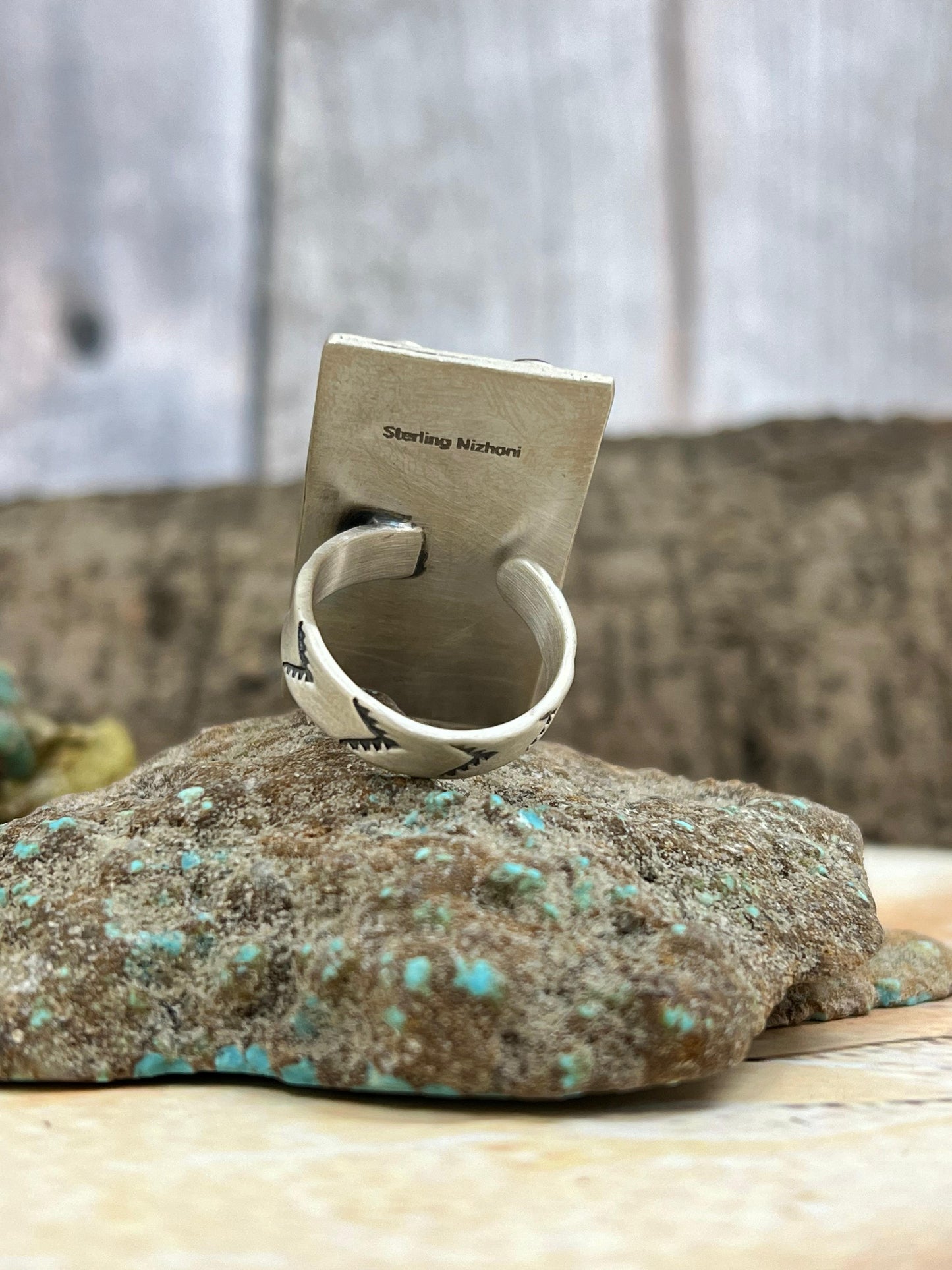Handmade Sterling Silver Dahlia Rose Adjustable Ring with Signed Nizhoni
