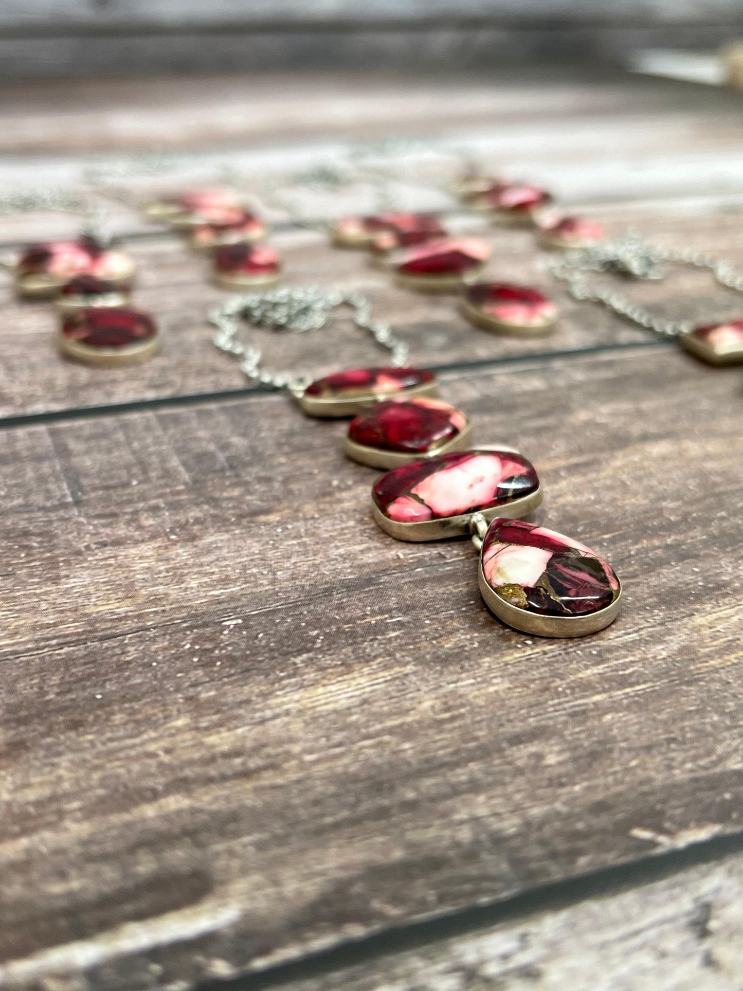 Handmade Sterling Silver Dahlia Rose Necklace with Signed Nizhoni