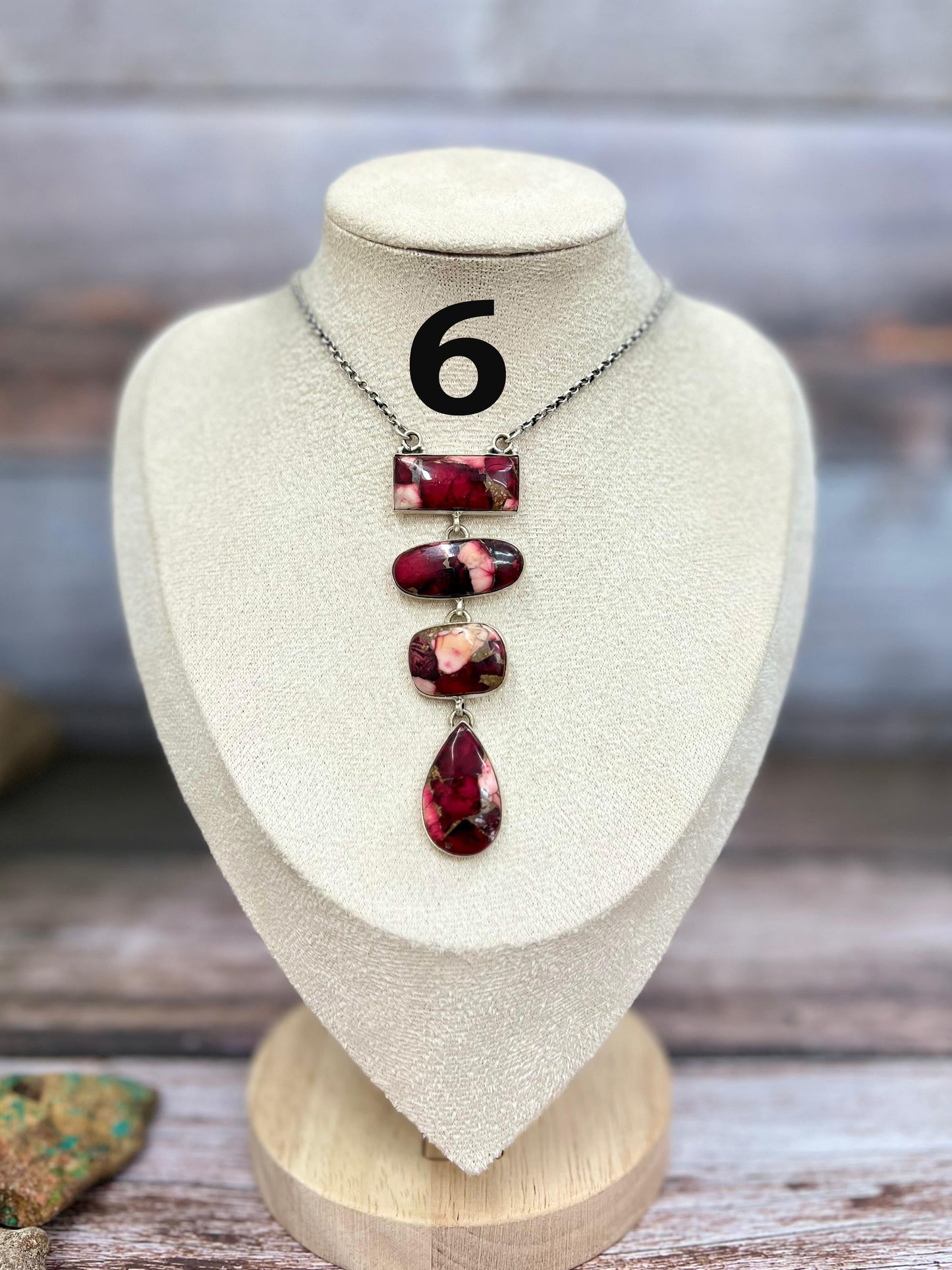Handmade Sterling Silver Dahlia Rose Necklace with Signed Nizhoni