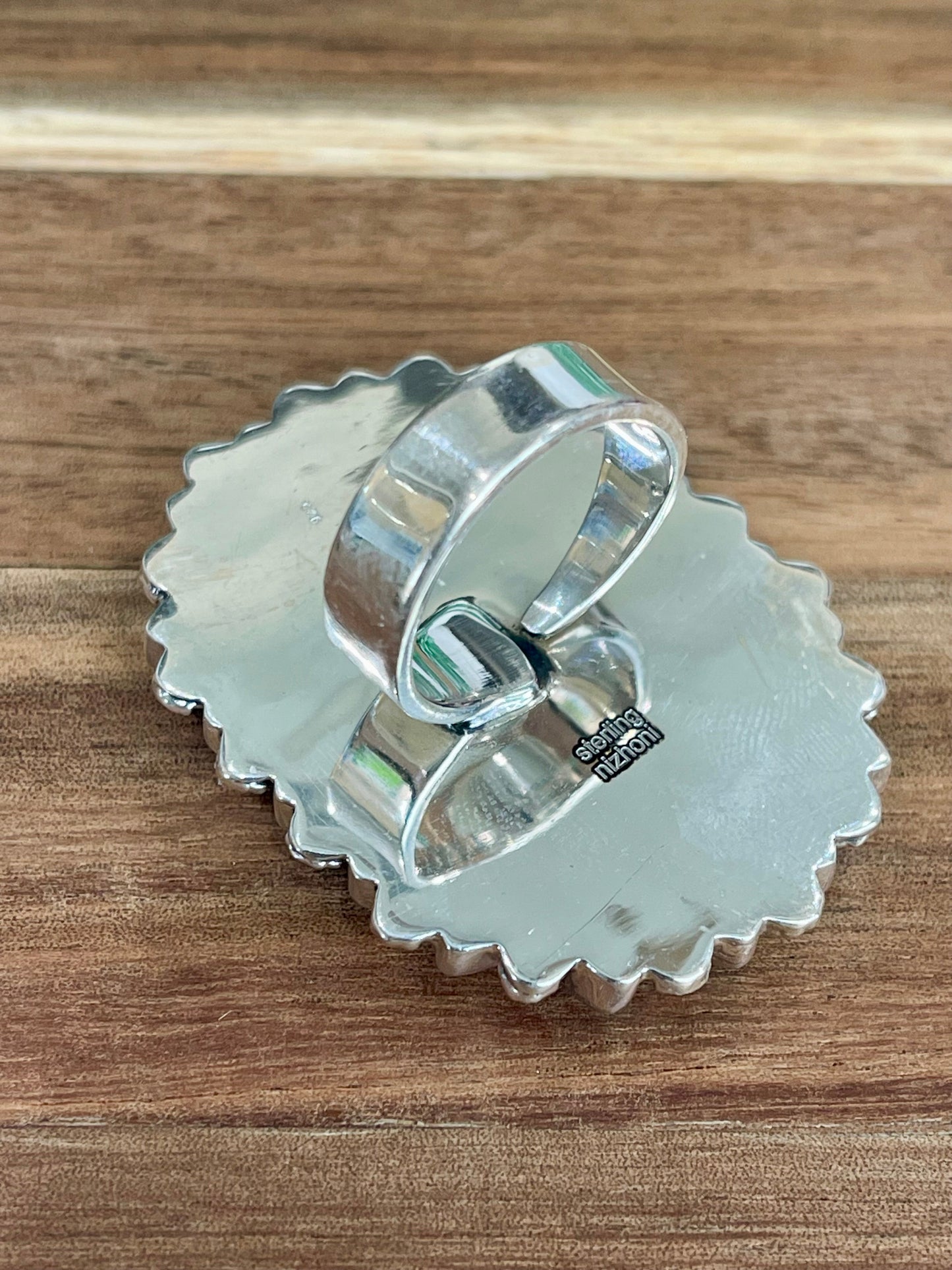 Beautiful Handmade Multi Stone And Sterling Silver Adjustable Ring