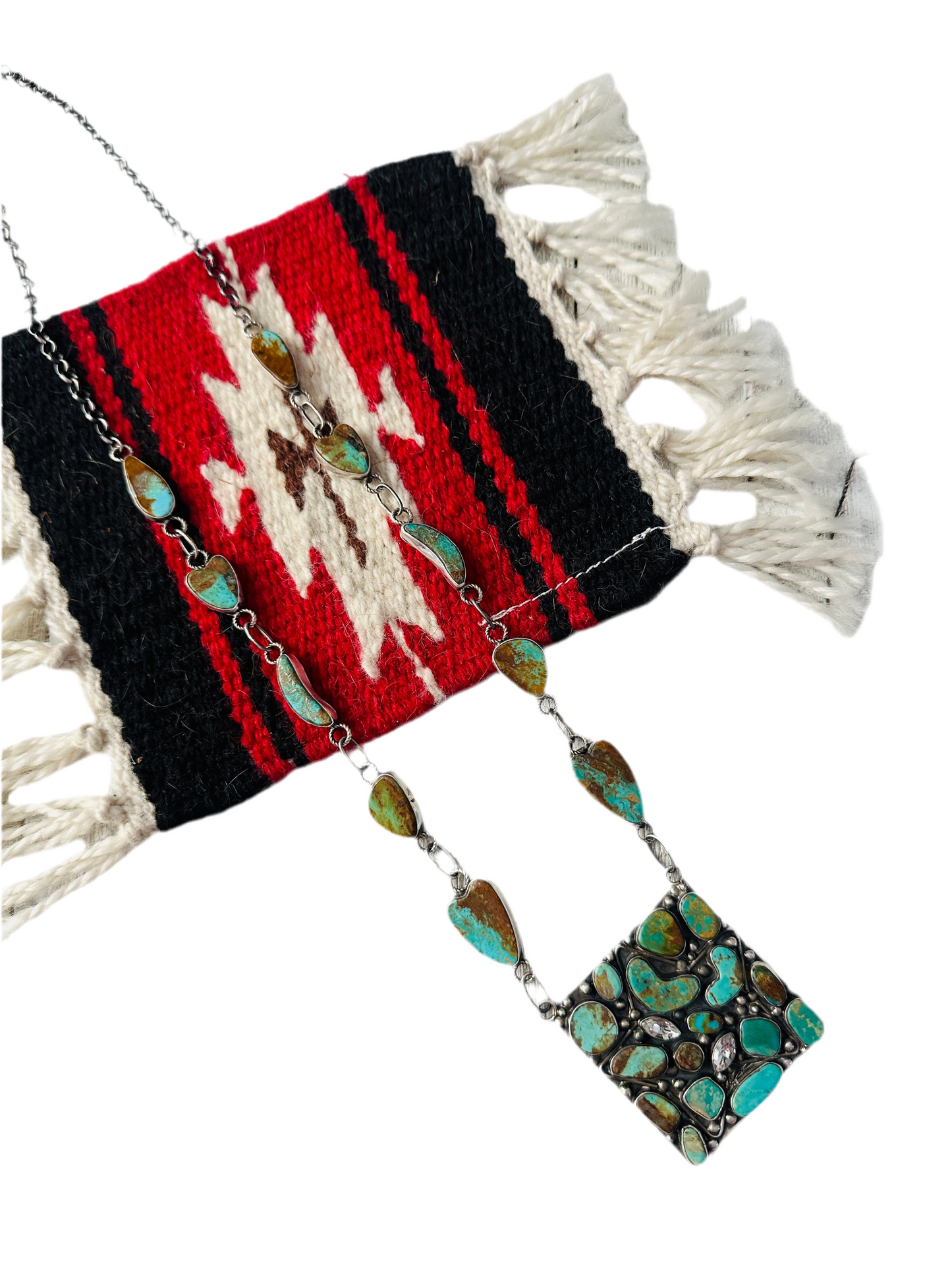 Navajo Sterling Silver & Royston Turquoise Necklace by Jacqueline Silver