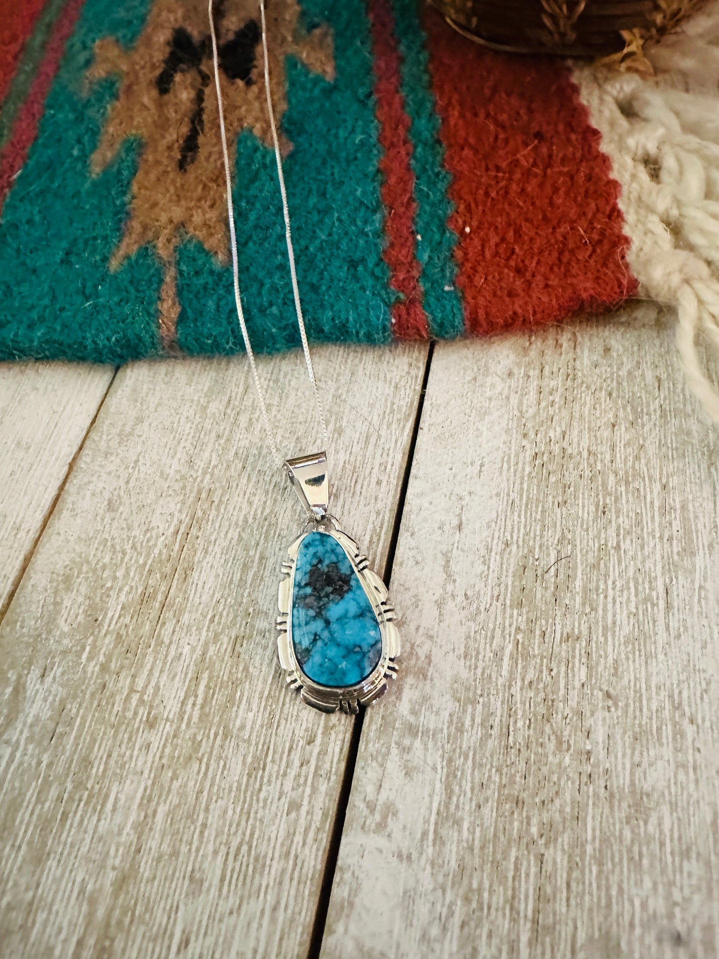 Navajo Sterling Silver & Turquoise Necklace