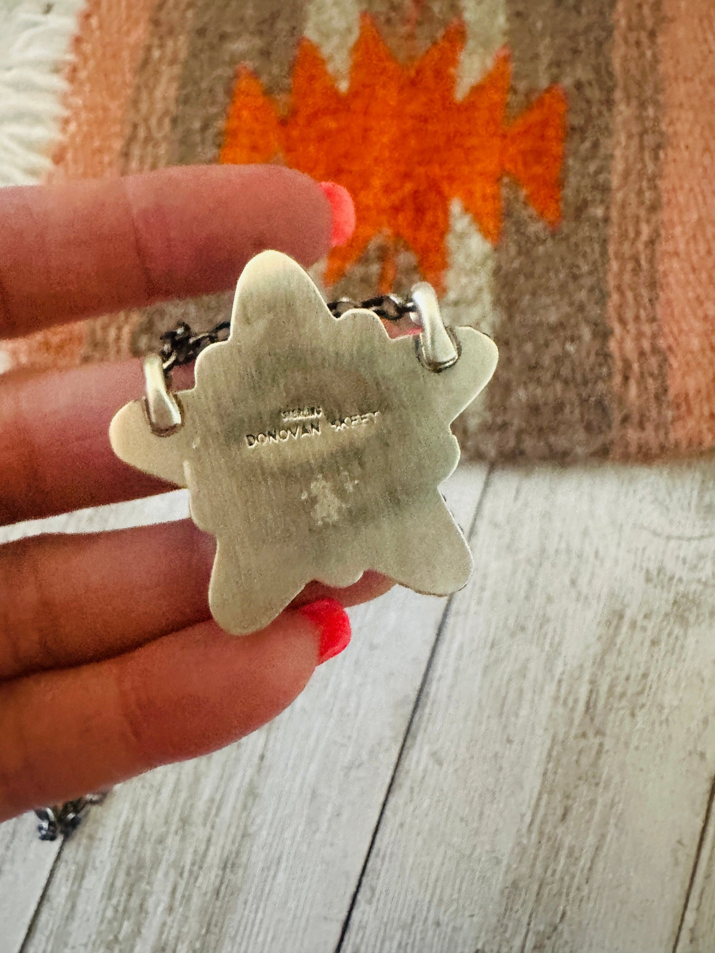 Navajo Sterling Silver & Turquoise Star Necklace