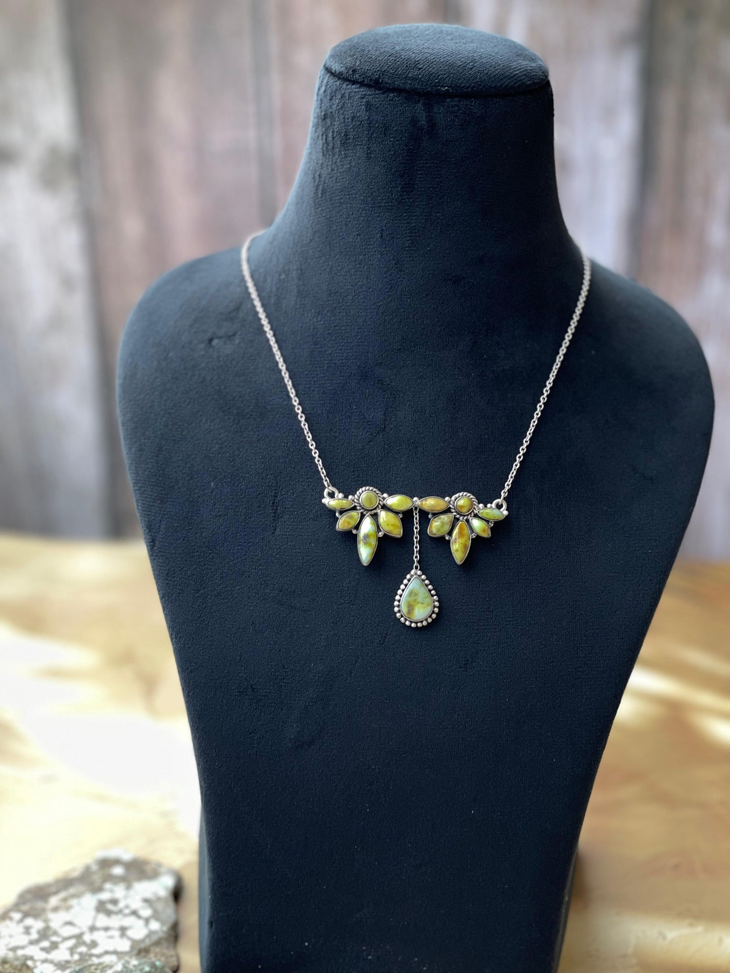 Handmade Sterling Silver & Palomino Turquoise Necklace