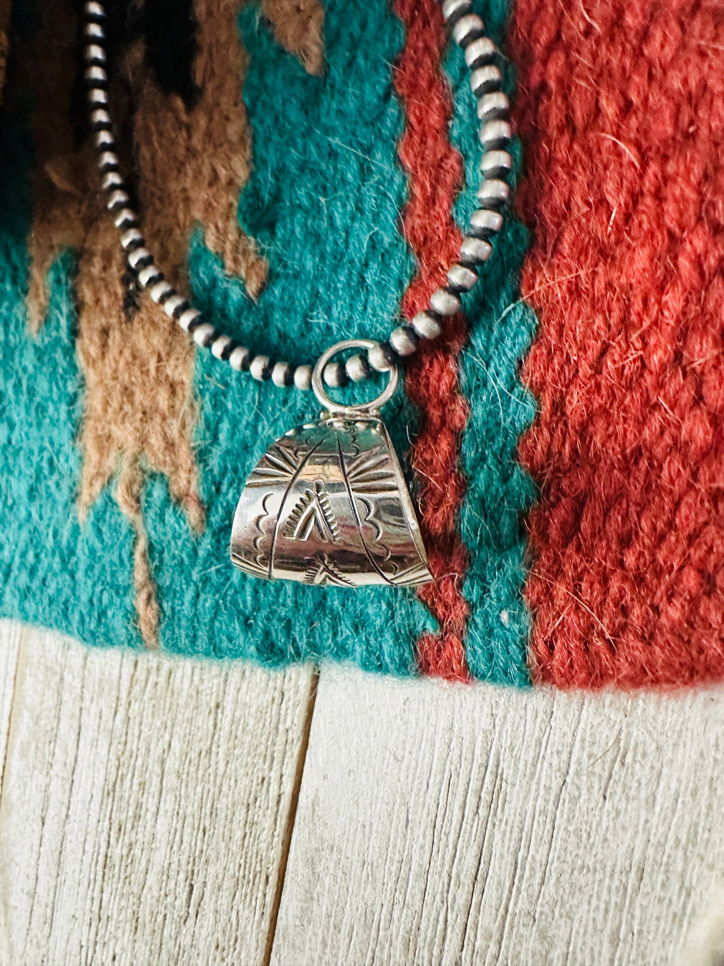 Navajo Hand Stamped Sterling Silver Bale