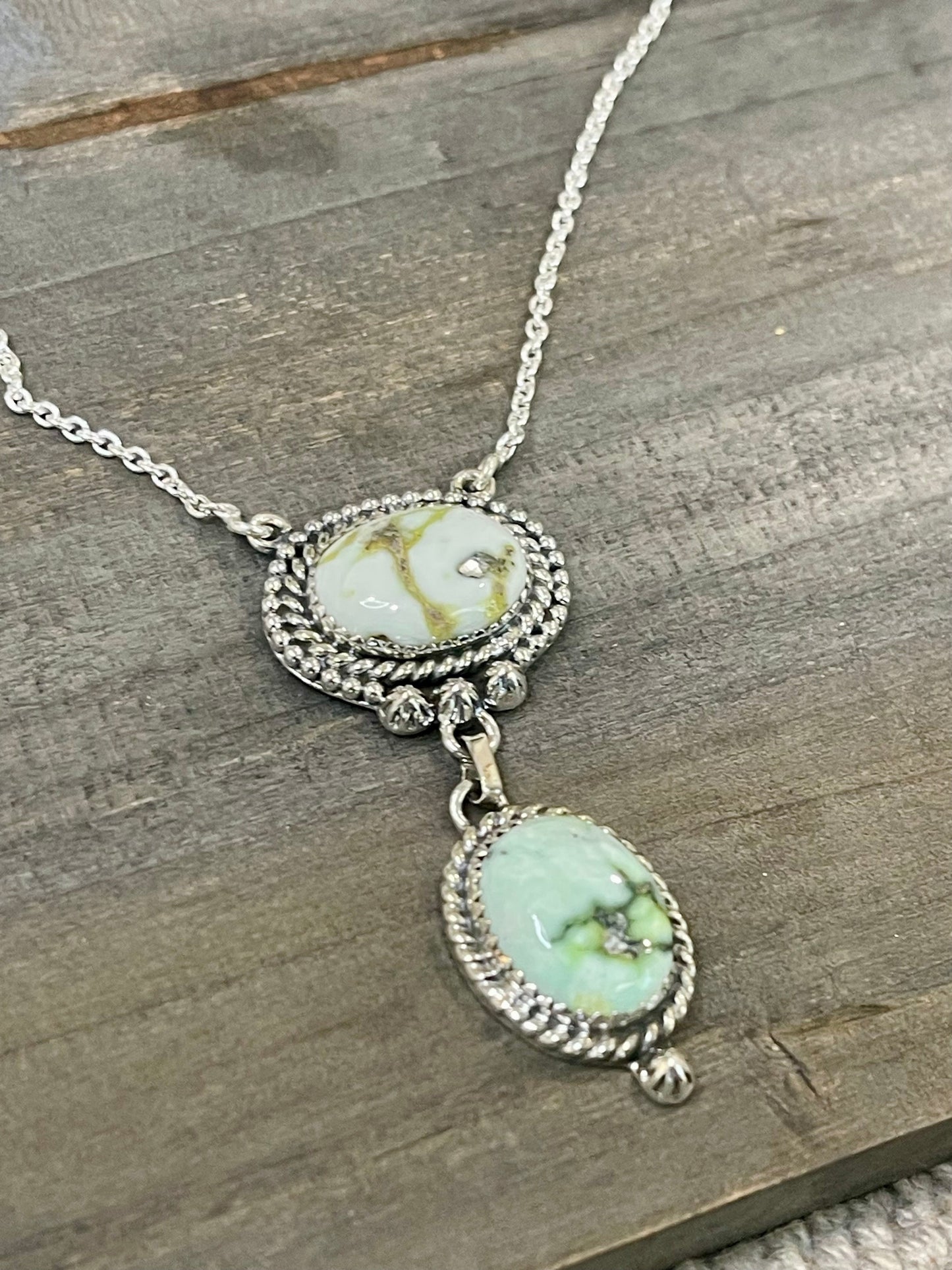 Beautiful Handmade Sterling Silver & Palomino Necklace