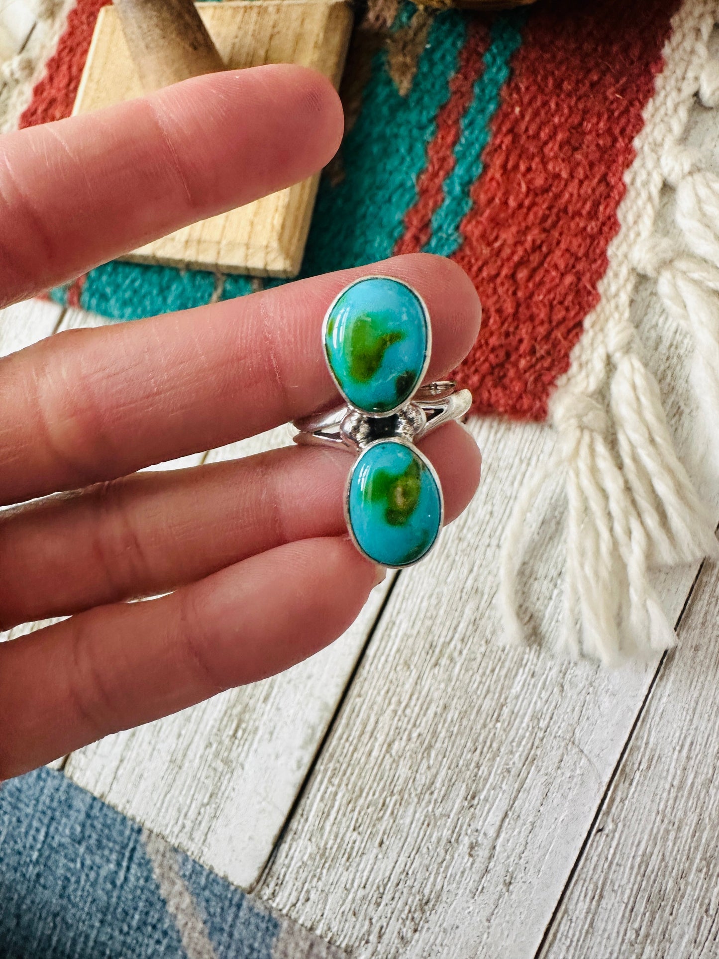 Navajo Sonoran Mountain Turquoise & Sterling Silver Ring