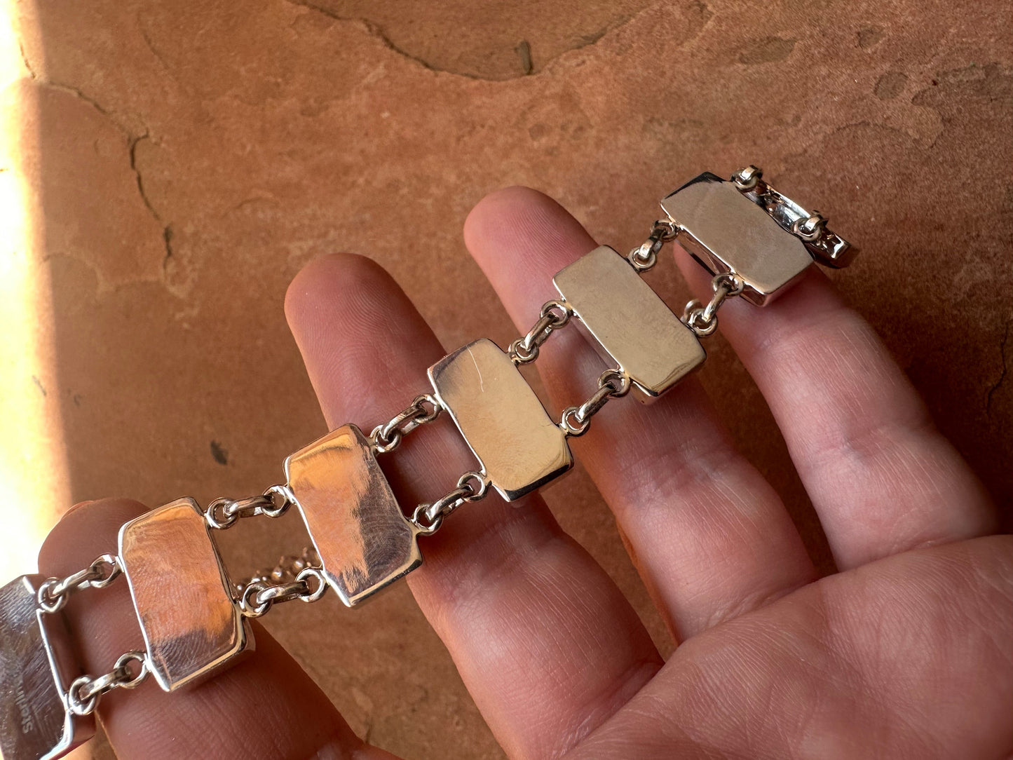 Handmade Sterling Silver & White Buffalo Necklace Signed Nizhoni