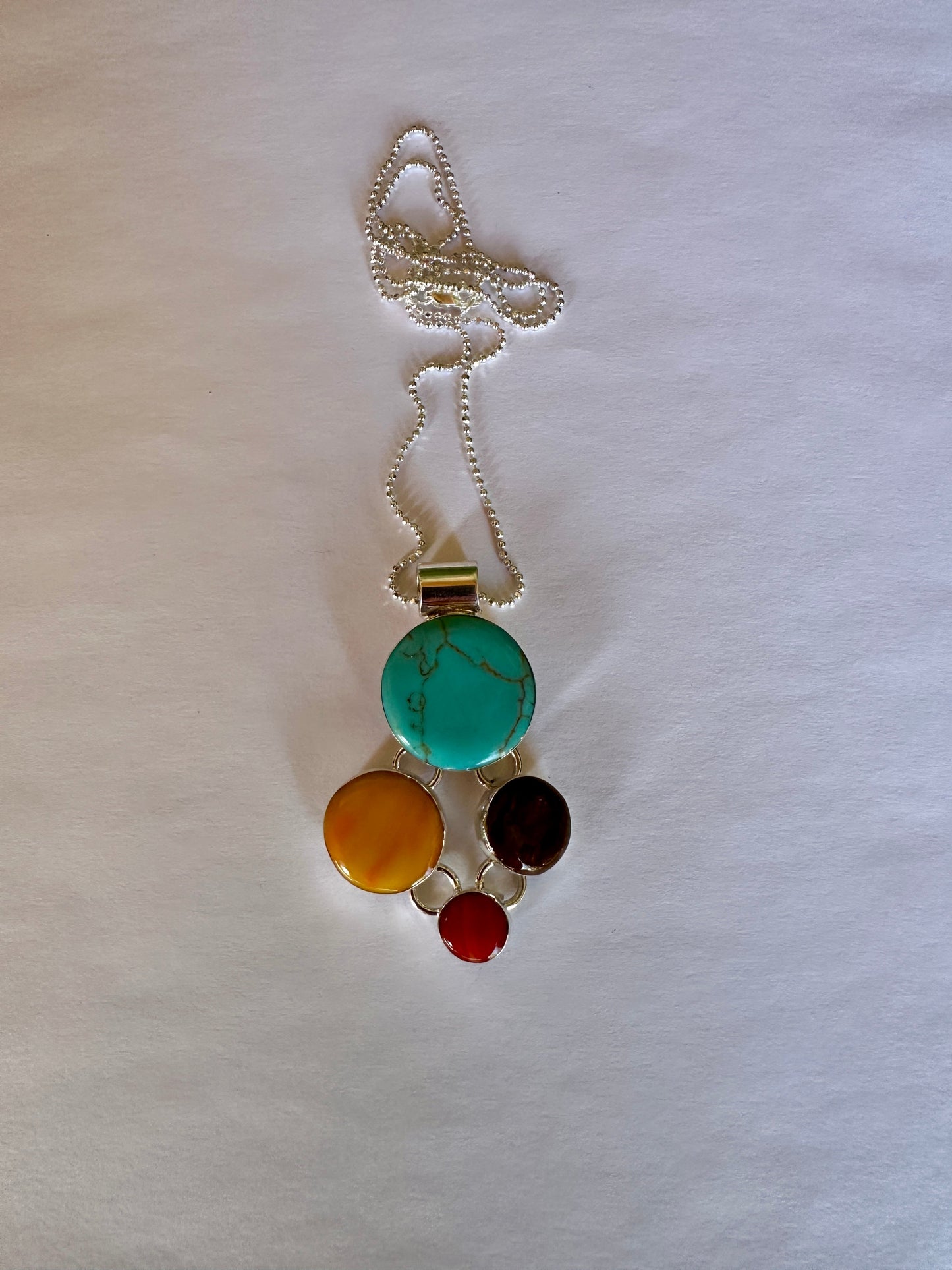Tejano Circles Pendant Necklace