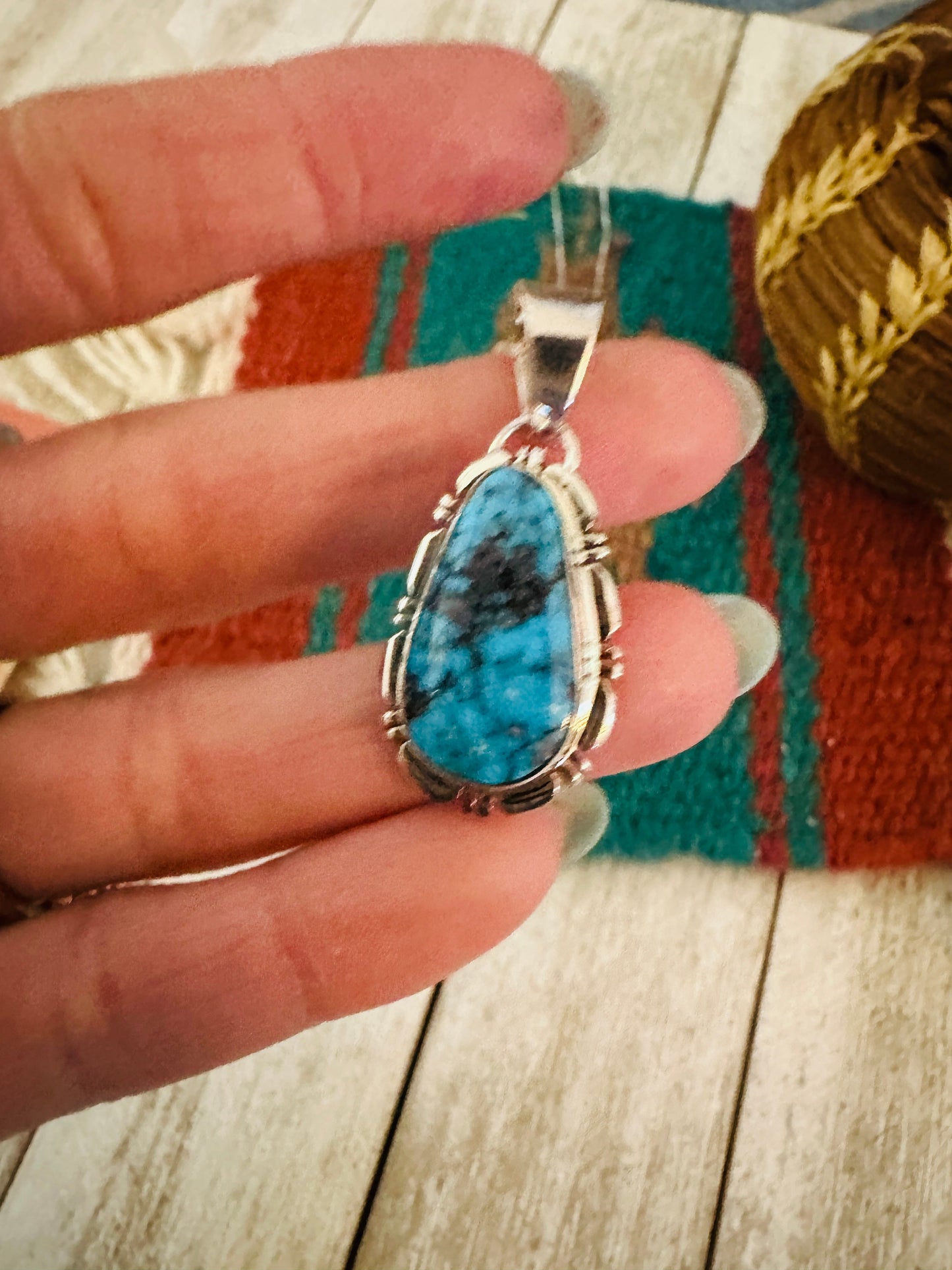 Navajo Sterling Silver & Turquoise Necklace