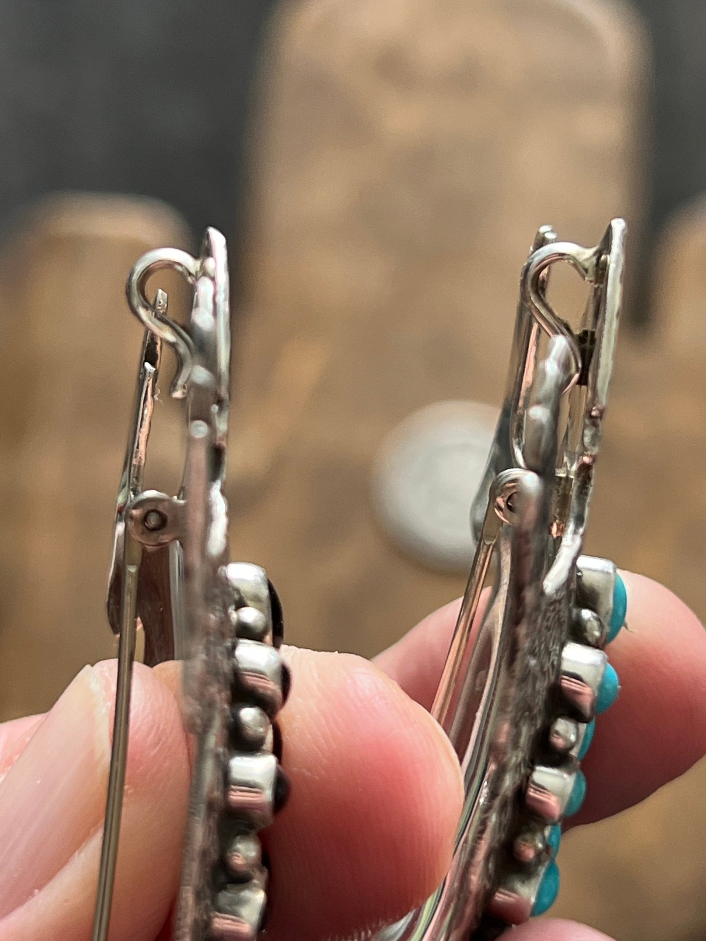 Navajo Sterling Silver and Stone Horned Toad Pin and Pendant by Lee Charley, Turquoise or Onyx