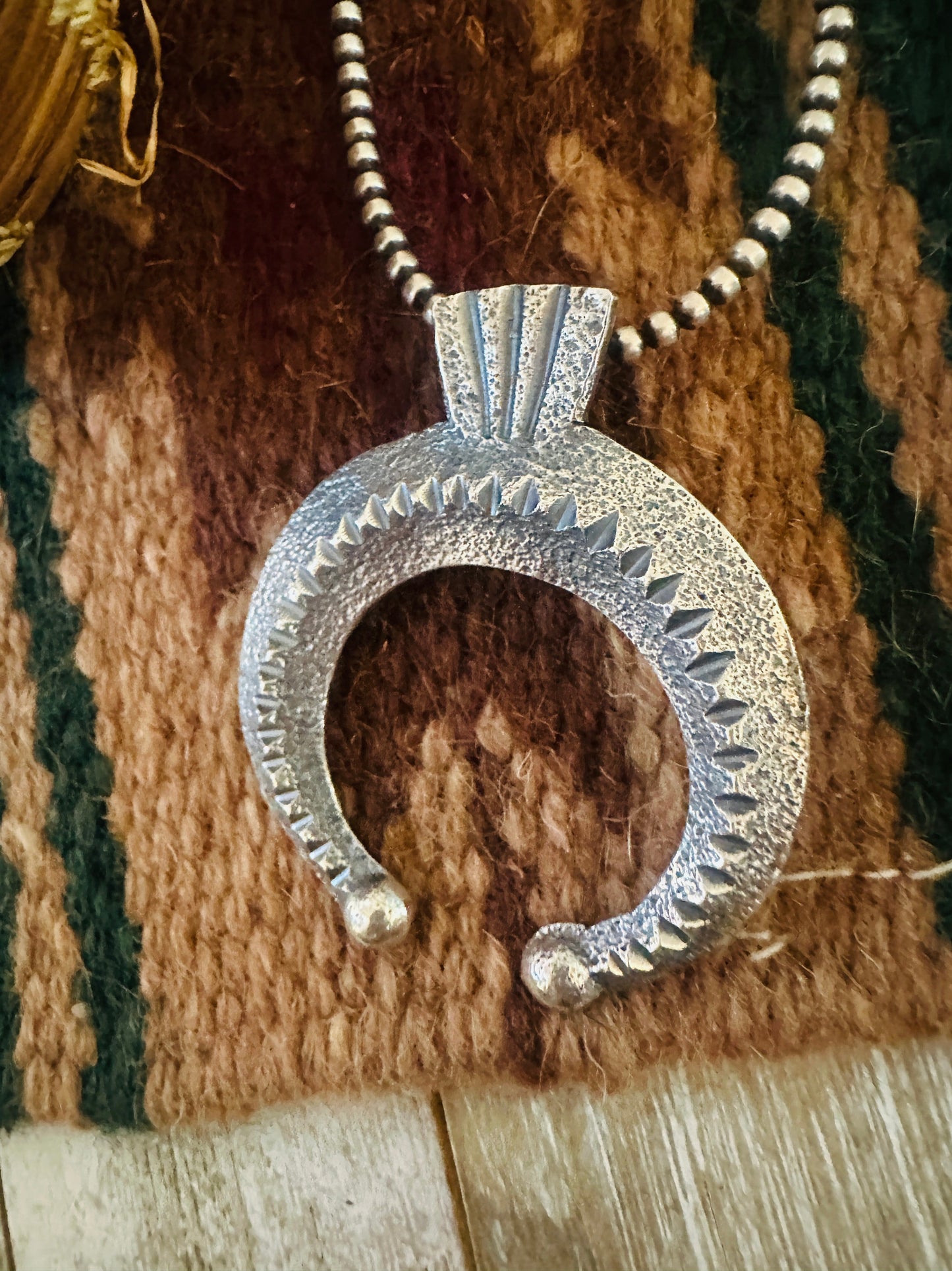 Navajo Sterling Silver Naja Pendant
