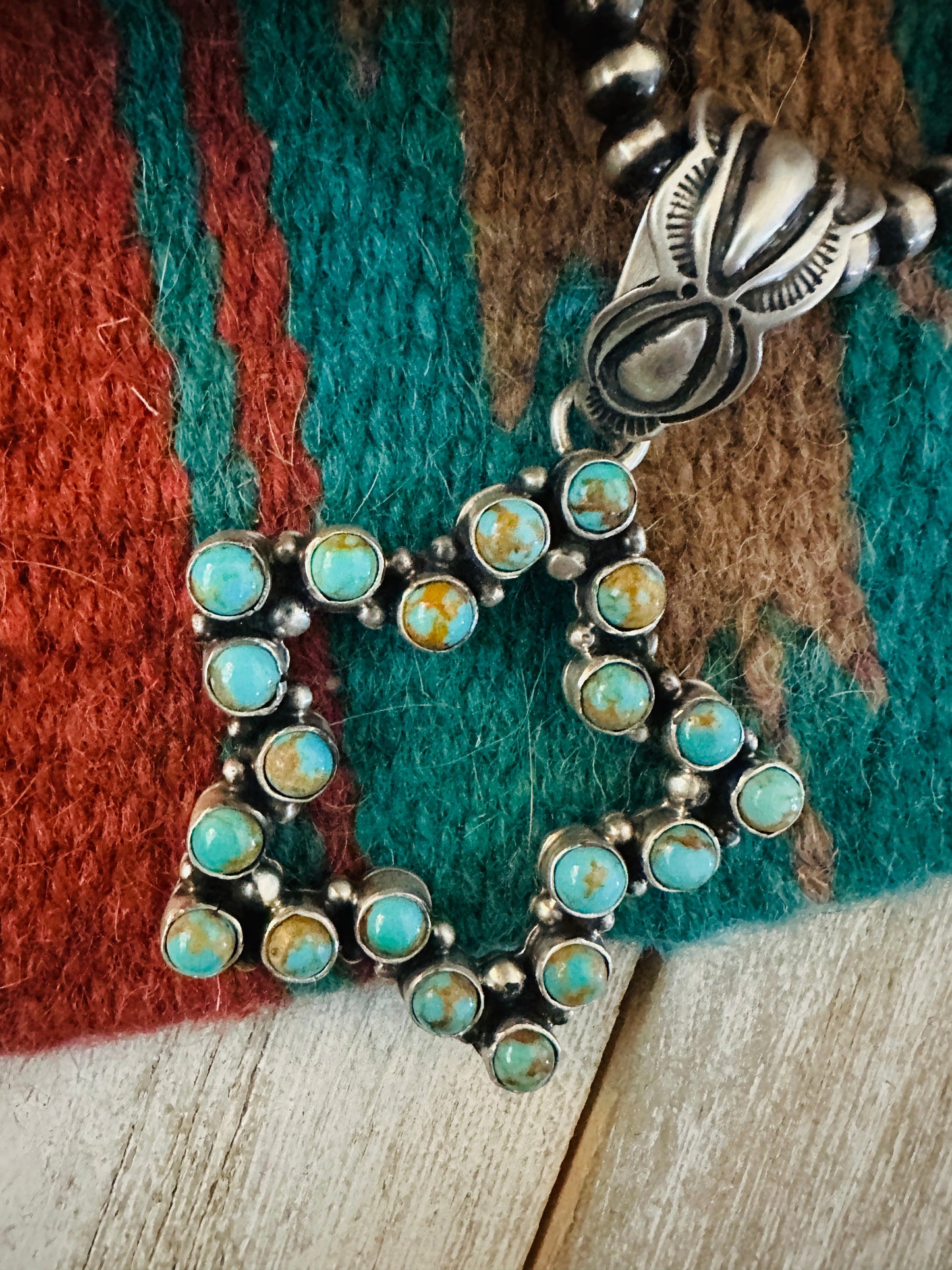 Navajo Turquoise and Sterling Silver Star Pendant
