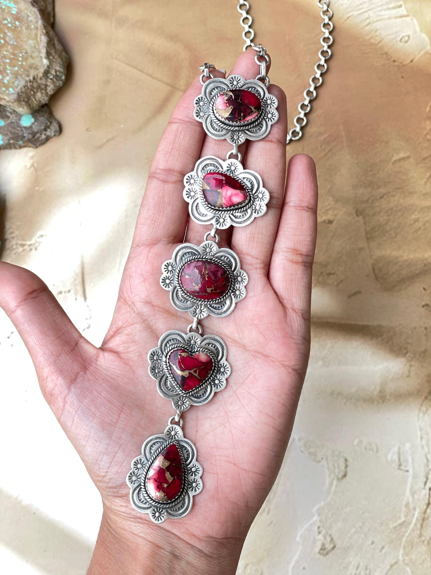 Beautiful Handmade Sterling Silver Dahlia Rose Drop Necklace