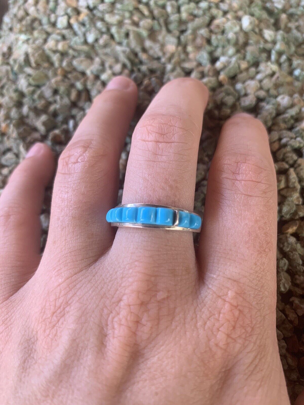 Navajo Turquoise Sterling Silver Stacker