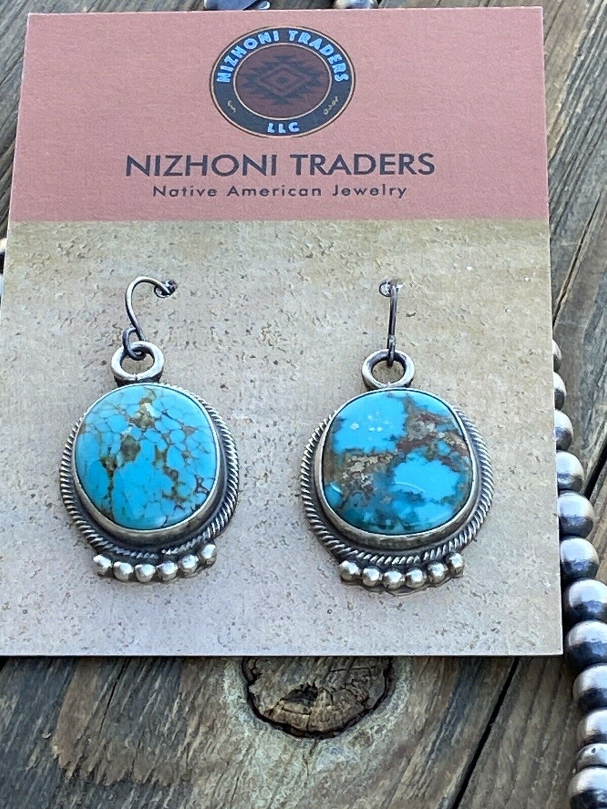 Stunning Navajo Sterling Silver Royston Turquoise Necklace & Earring Set