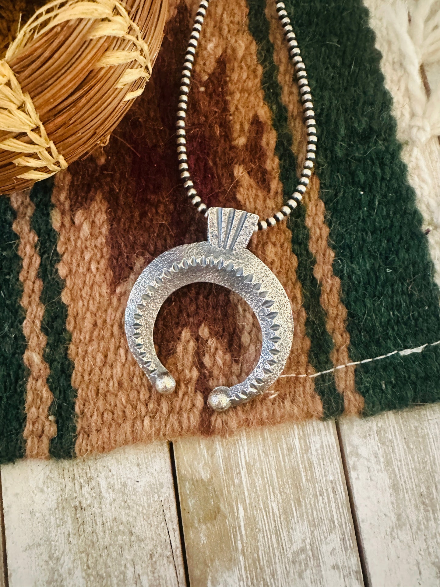 Navajo Sterling Silver Naja Pendant