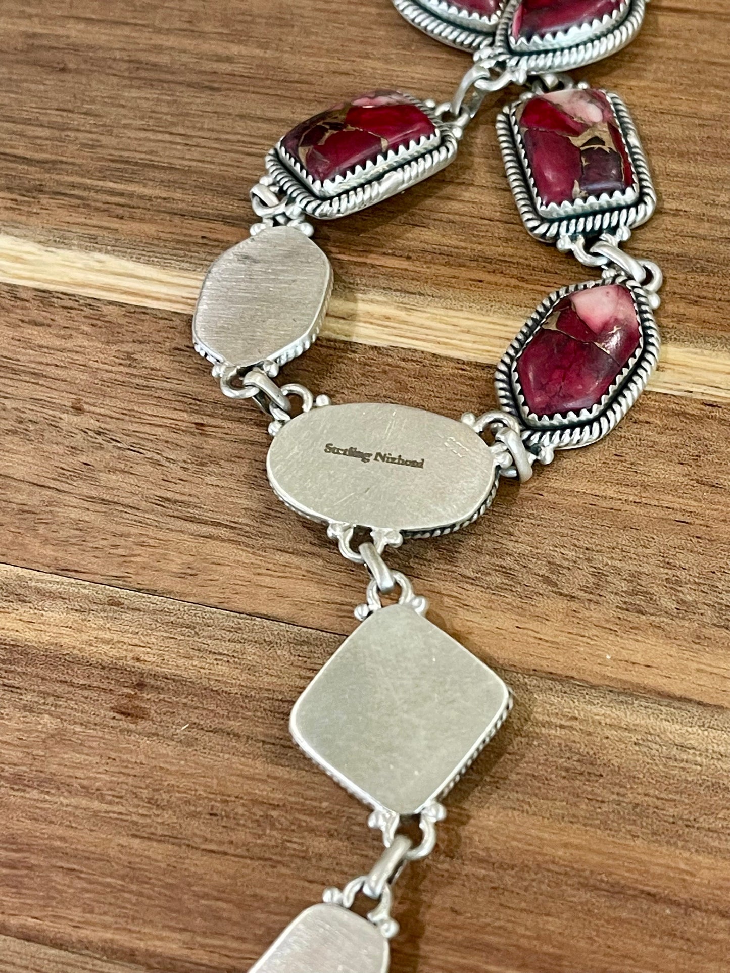 Beautiful Handmade Sterling Silver Dahlia Rose Lariat Necklace