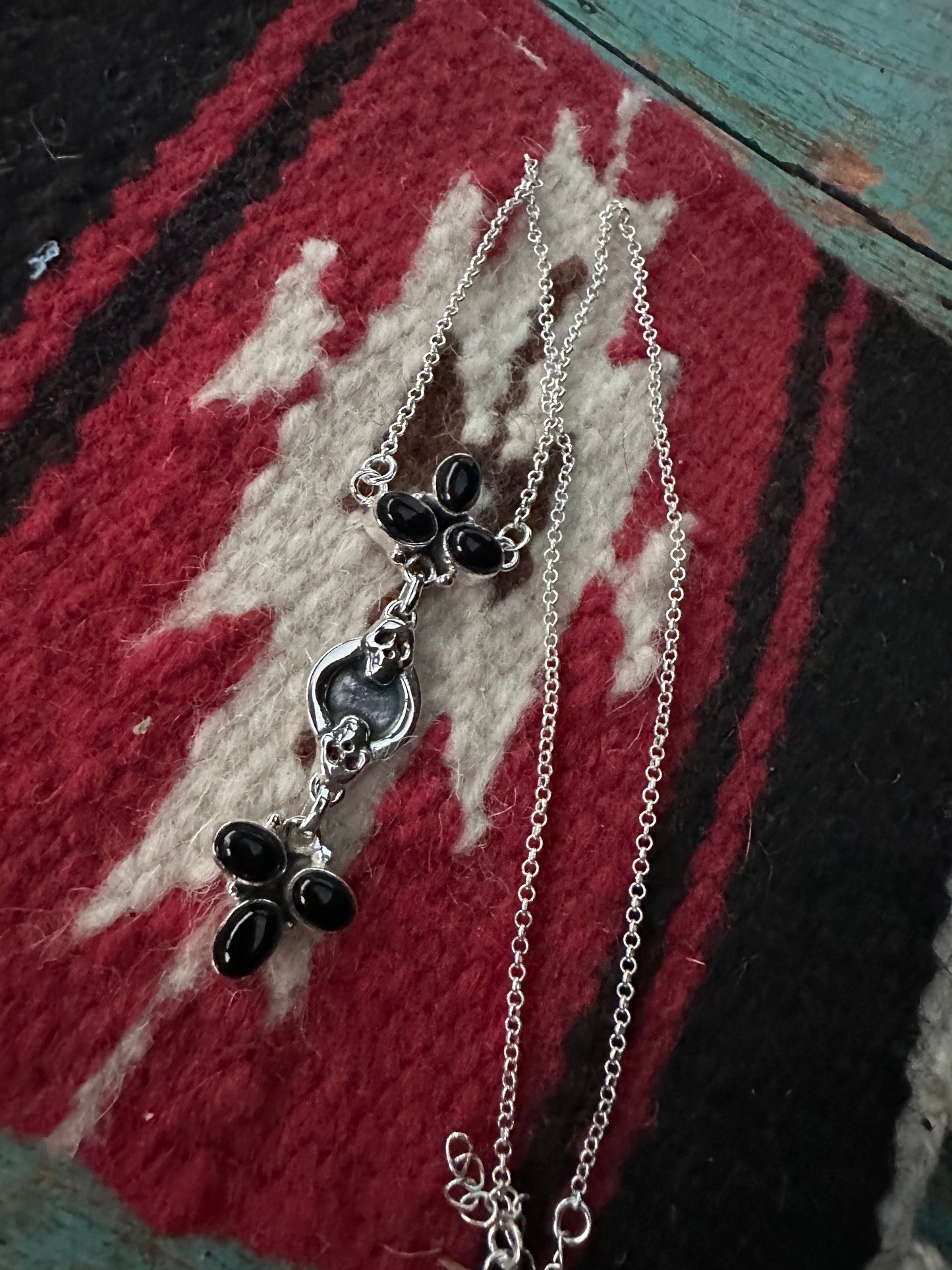 Halloween Collection Beautiful Handmade Sterling Silver Onyx Necklace