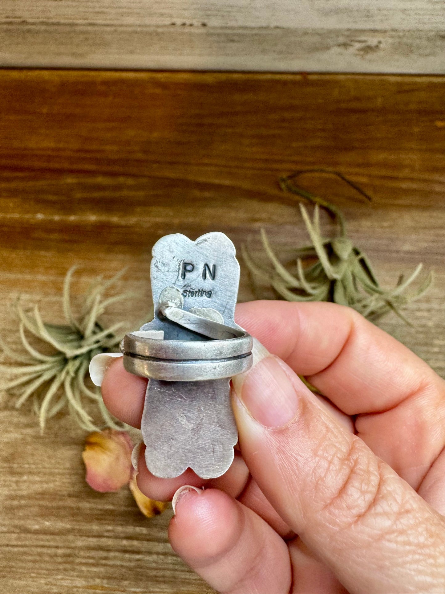 2-Stone Turquoise Adjustable Ring – Native Made