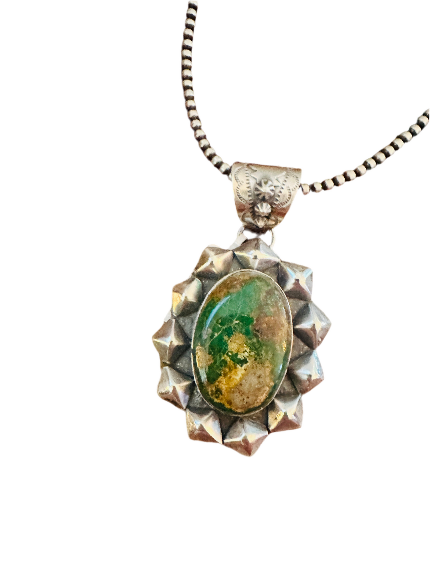 Navajo Royston Turquoise & Sterling Silver Pendant