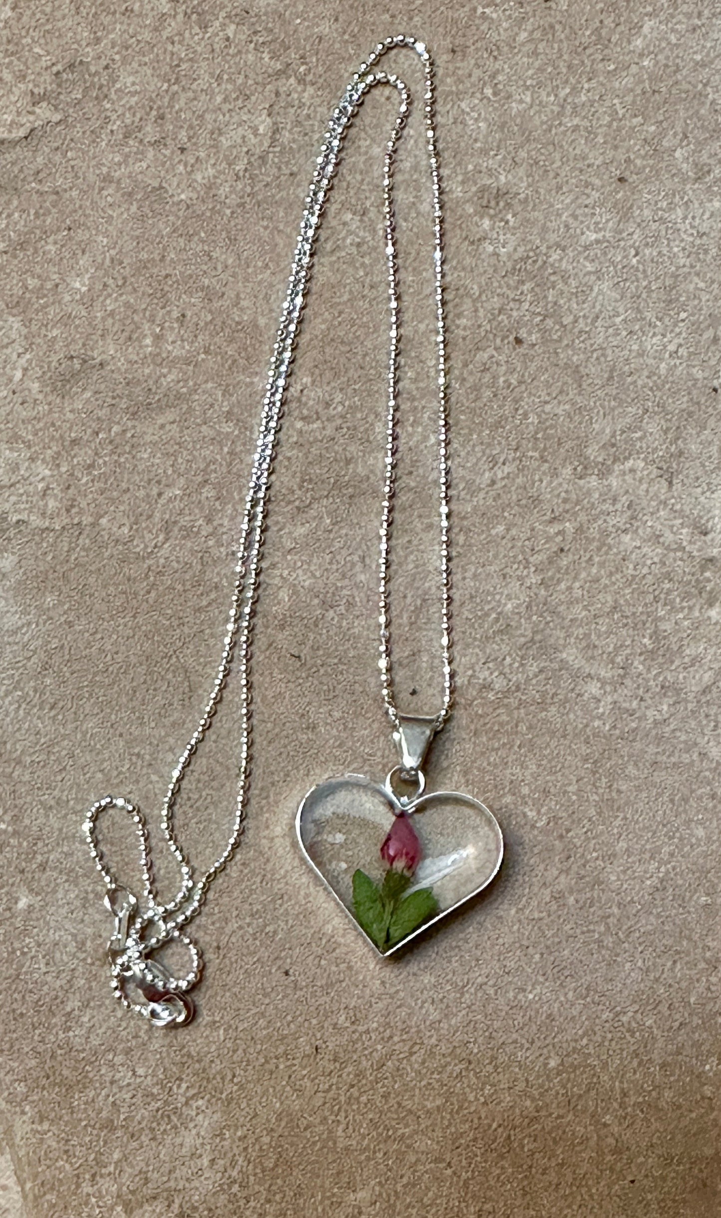 Primavera Rosebud Necklace Heart