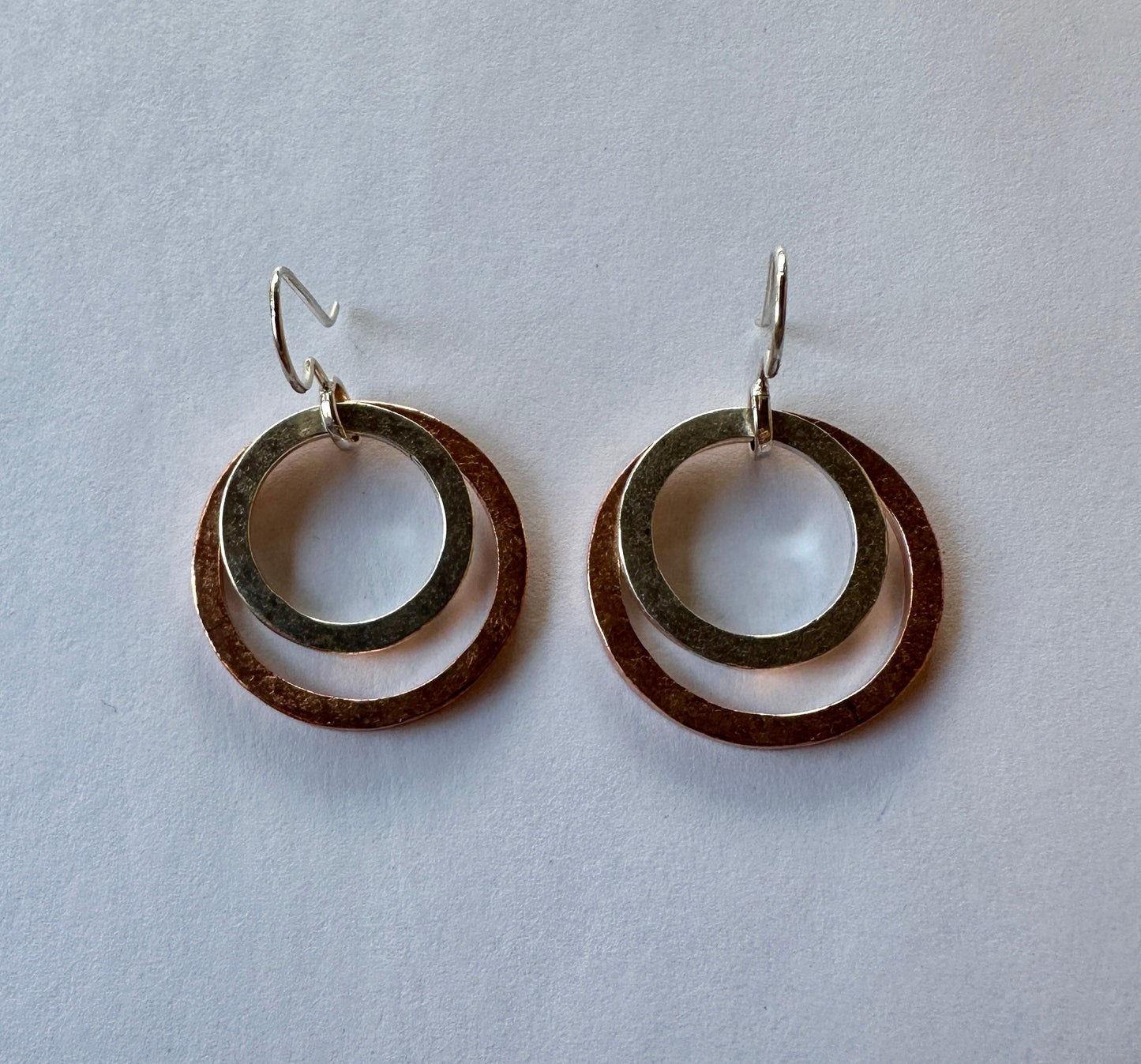 Copper & Silver Rings Earrings