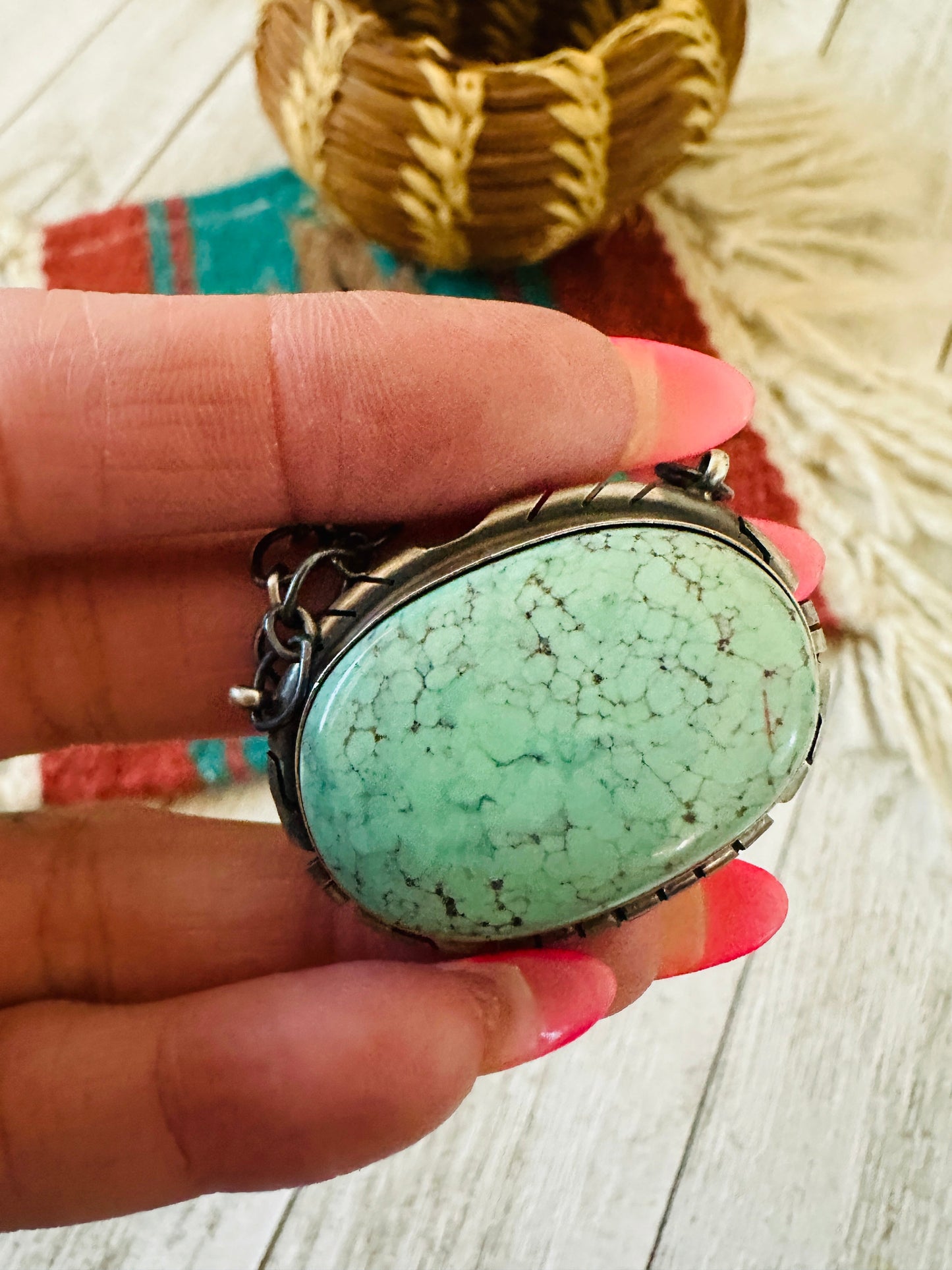 Navajo Sterling Silver & Turquoise Necklace