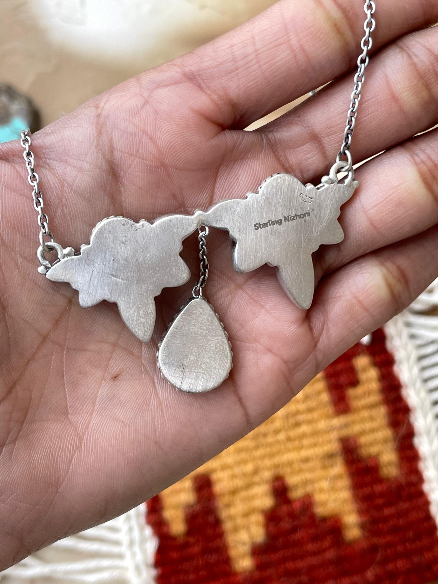 Handmade Sterling Silver & Palomino Turquoise Necklace
