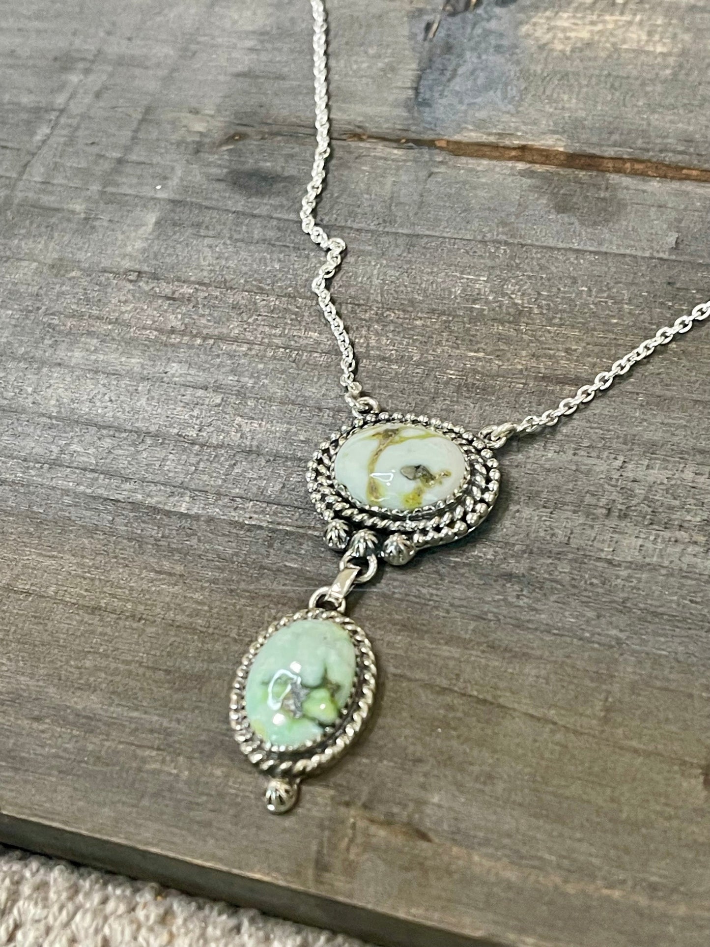 Beautiful Handmade Sterling Silver & Palomino Necklace