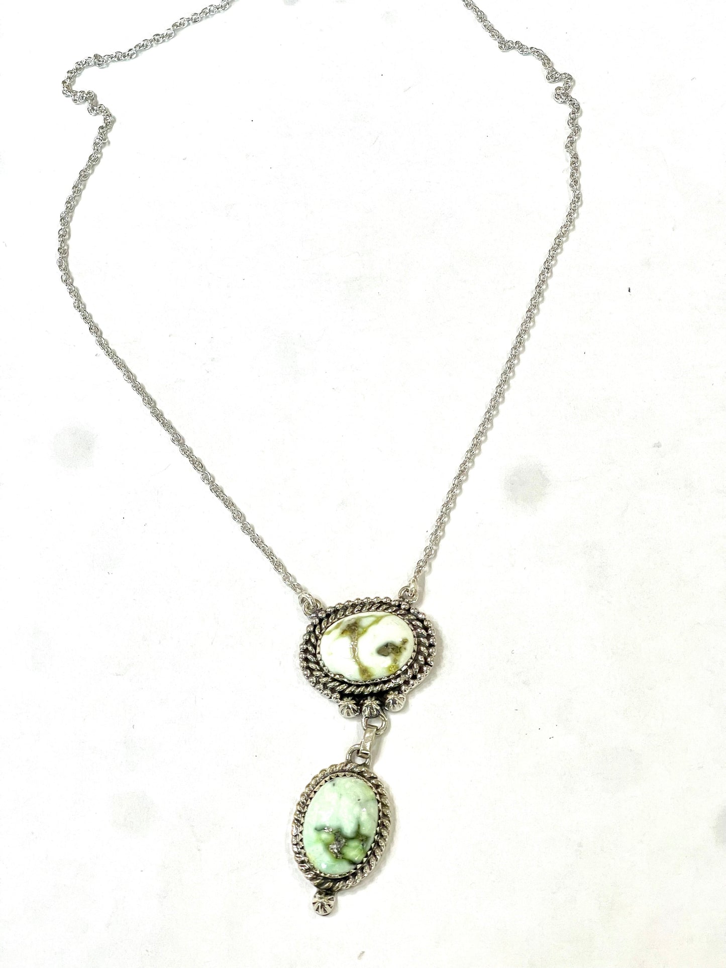 Beautiful Handmade Sterling Silver & Palomino Necklace