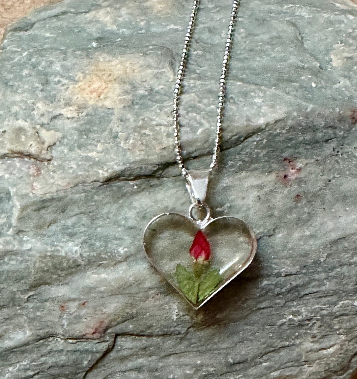 Primavera Rosebud Necklace Heart