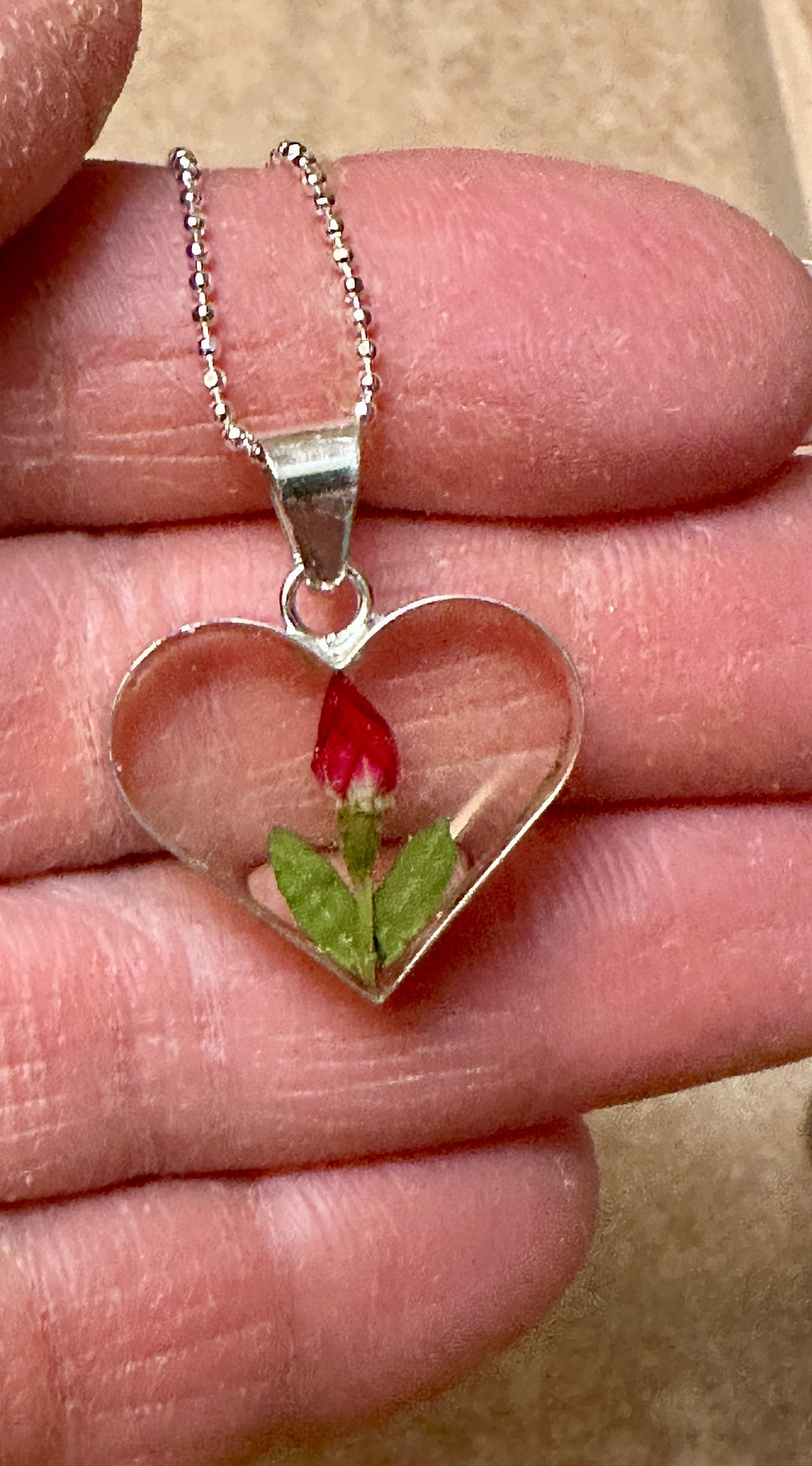 Primavera Rosebud Necklace Heart