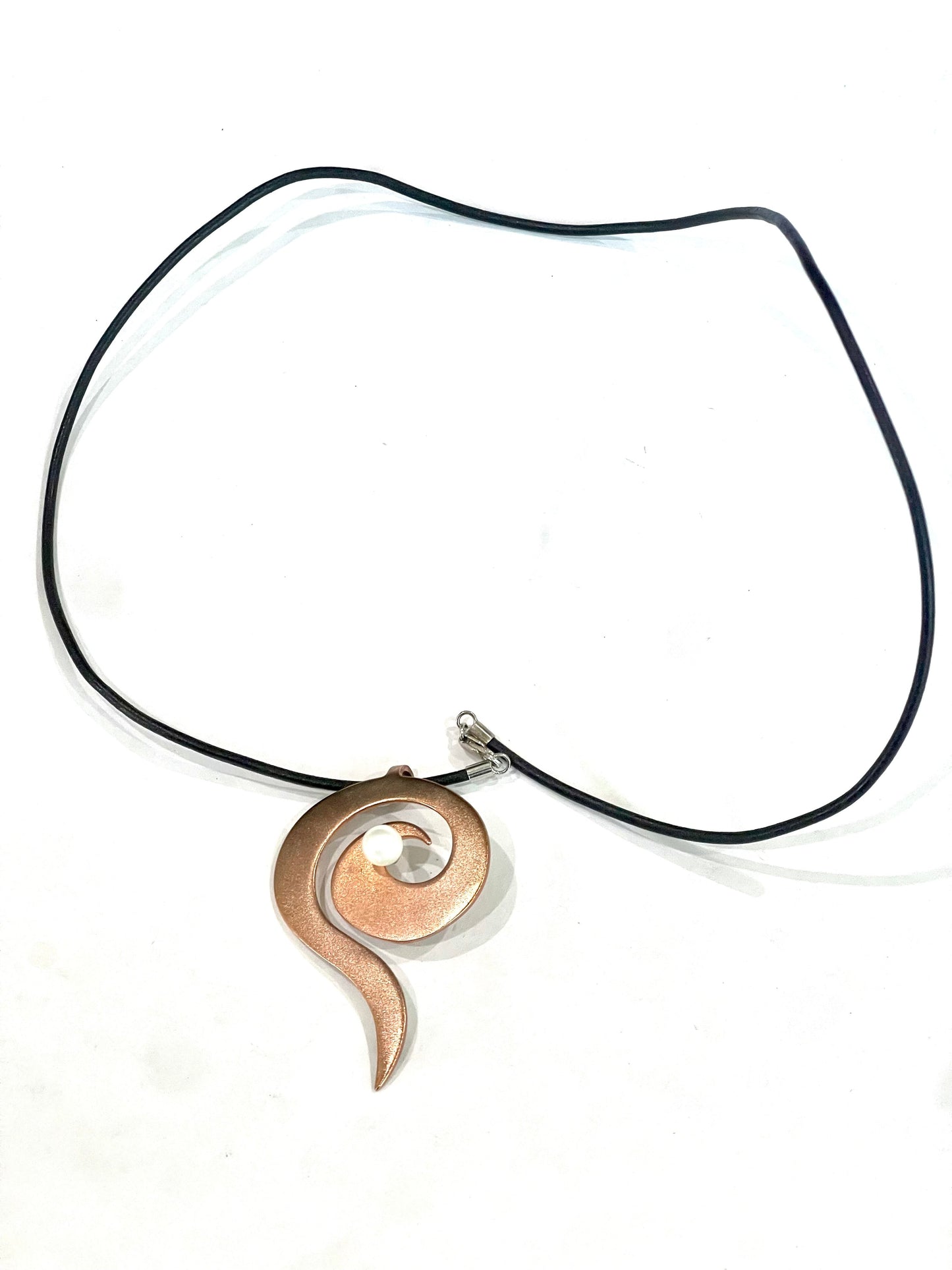 Vintage Handmade Copper Swirl Necklace