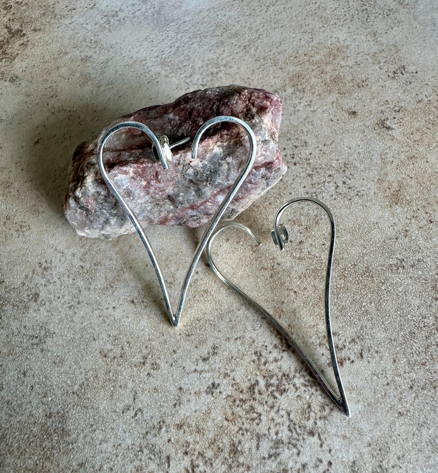 Freeform Heart Earrings