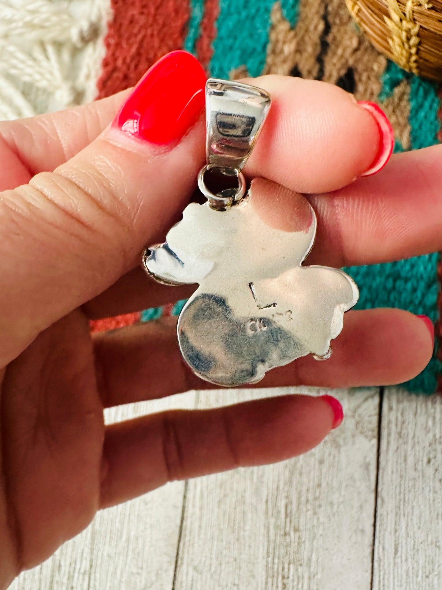 Navajo Turquoise & Sterling Silver Pendant