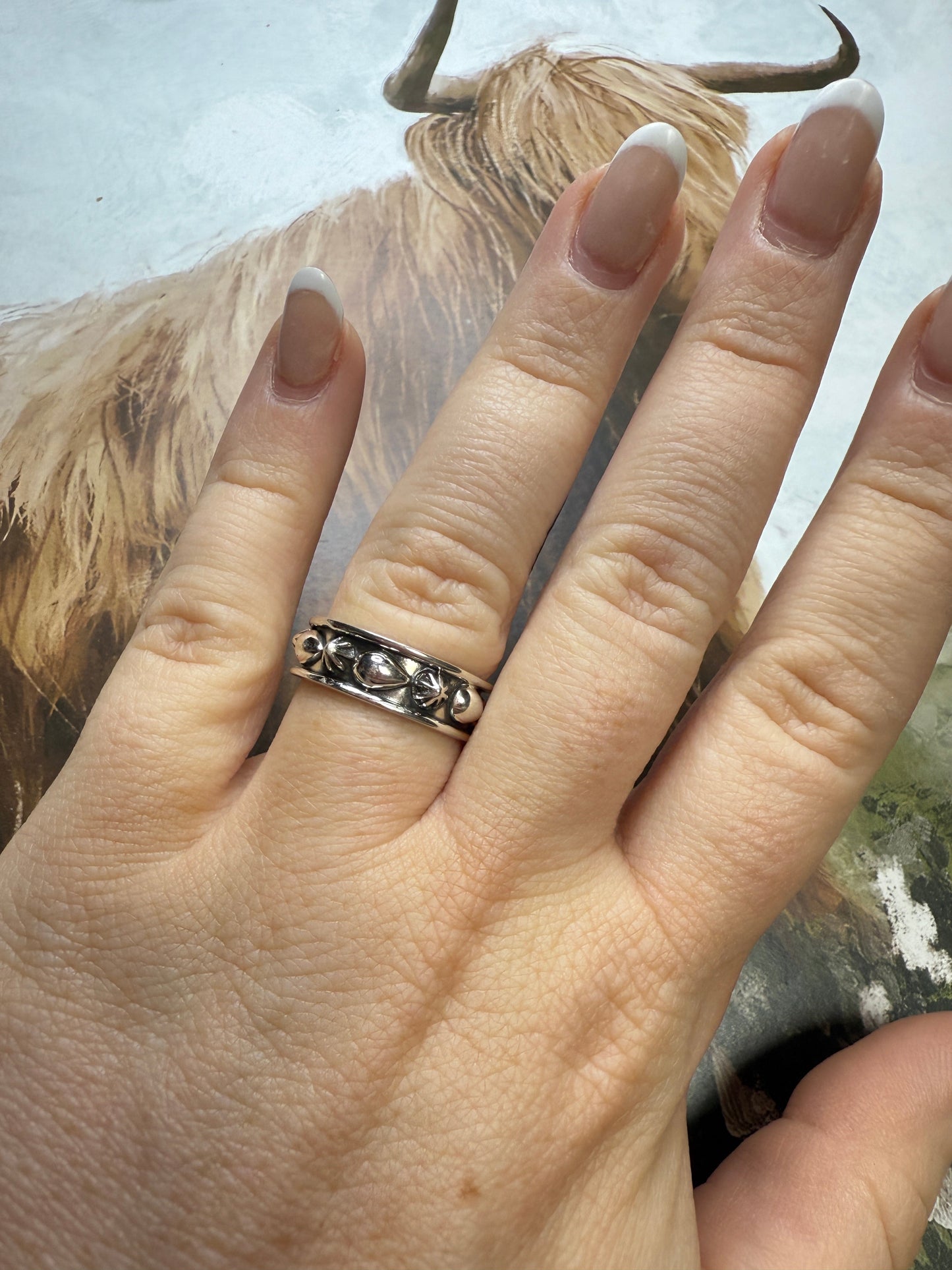Handmade Sterling Silver Stacker Adjustable Band Ring