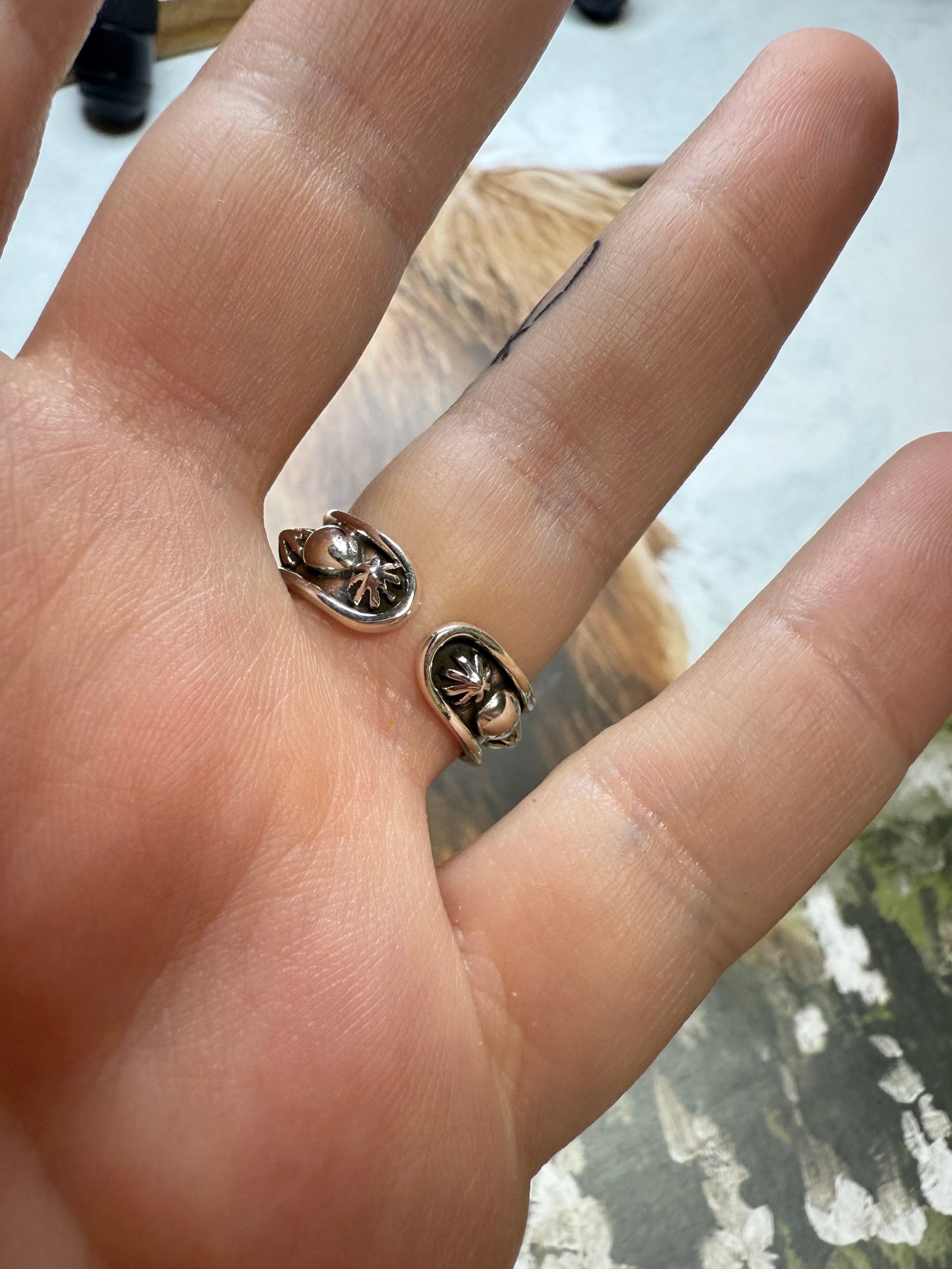 Handmade Sterling Silver Stacker Adjustable Band Ring