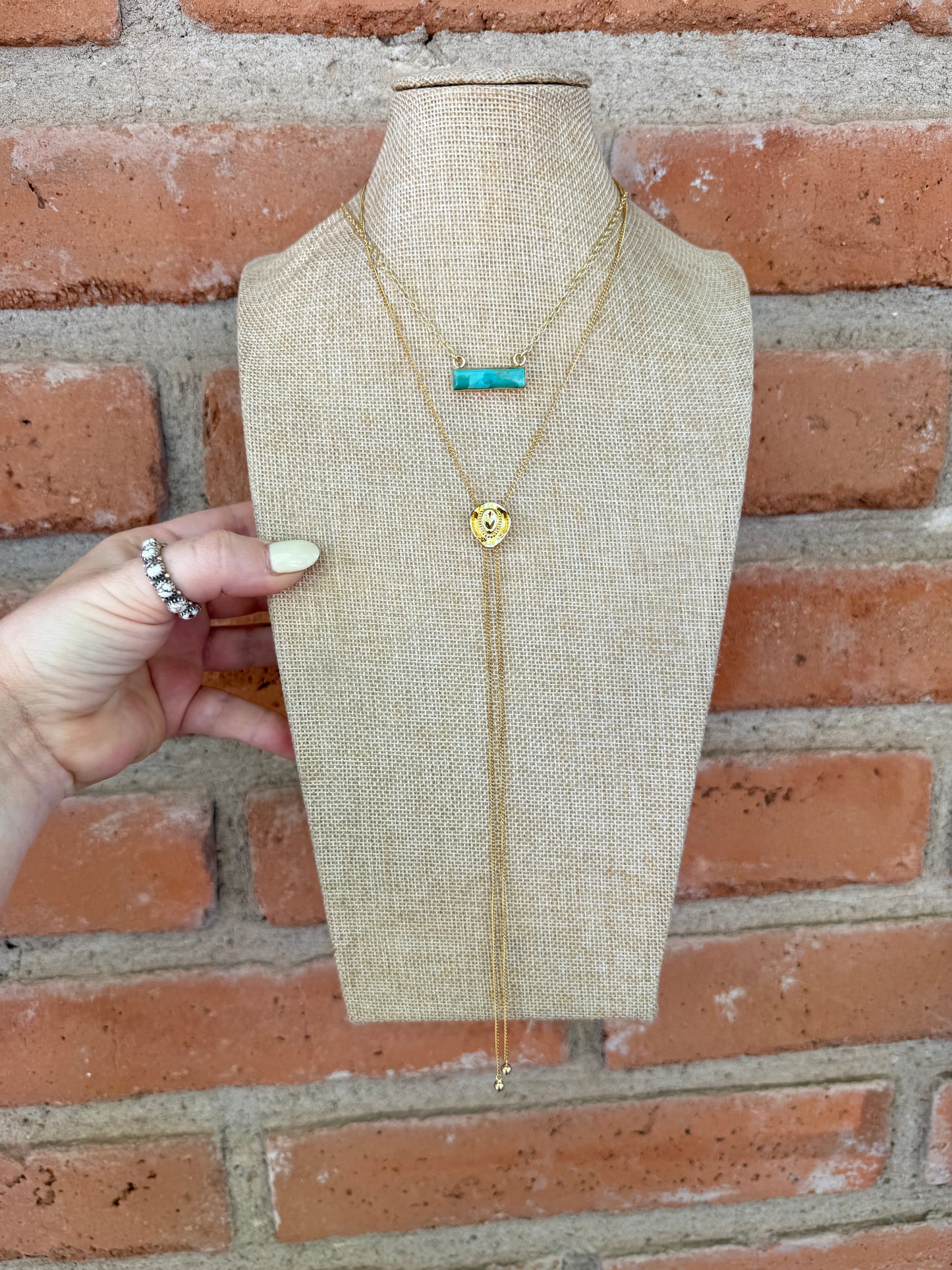 “The Golden Collection” Lets Go Girls Handmade Gold Plated Bolo Tie Necklace