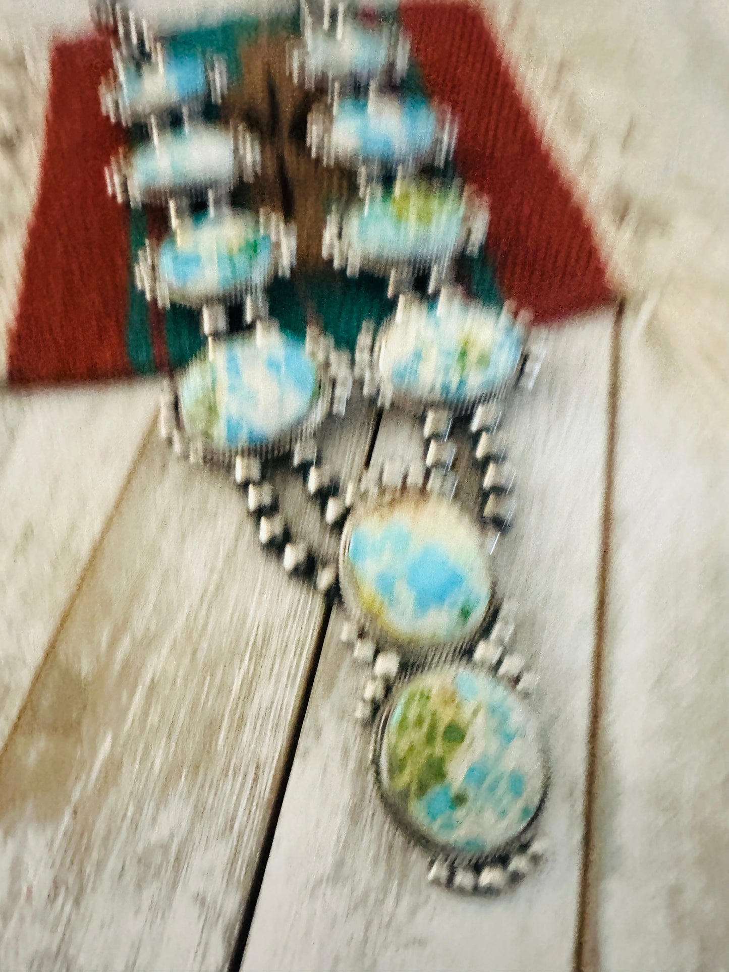 Navajo Sterling Silver & Sonoran Mountain Turquoise Necklace