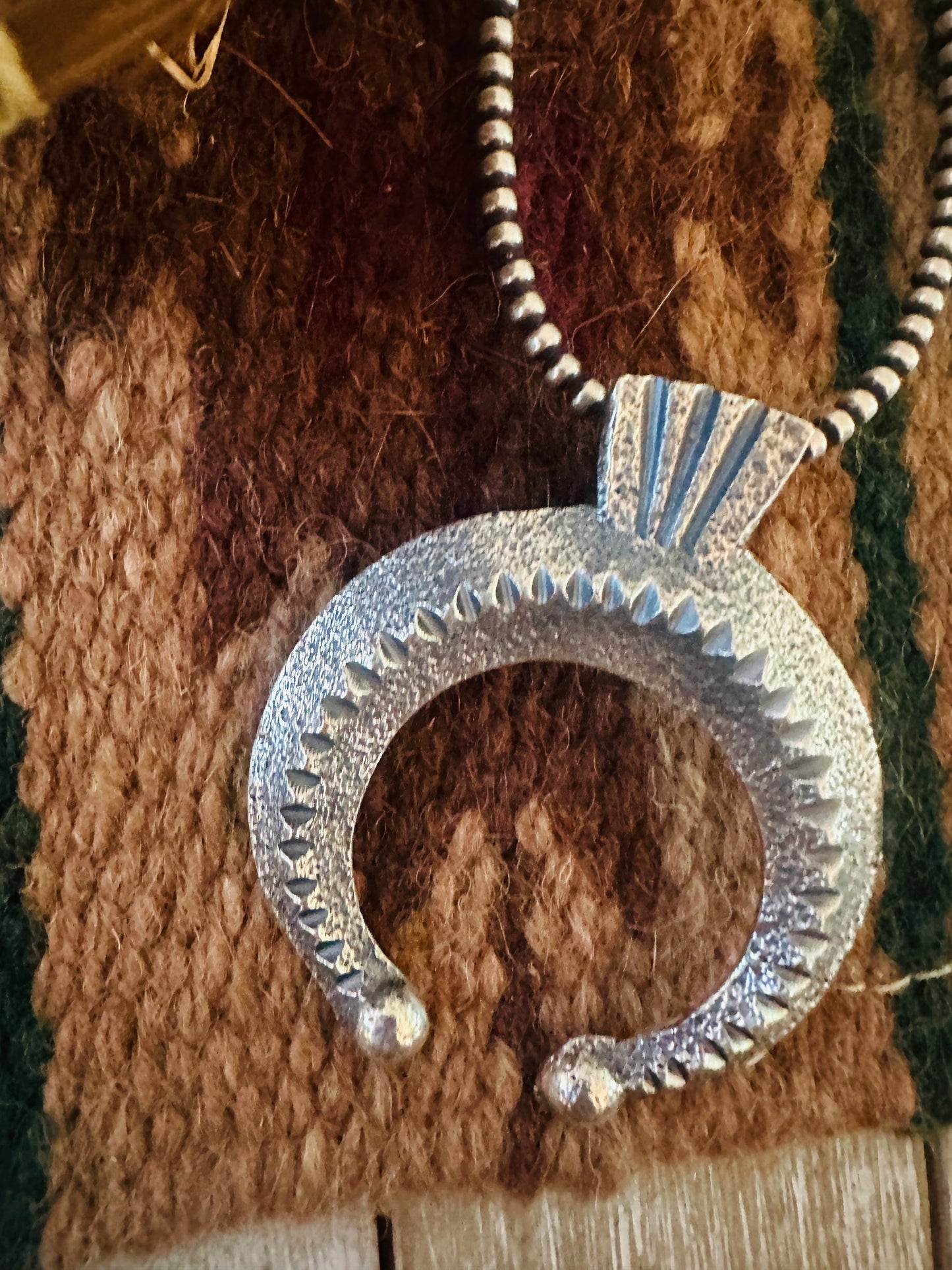 Navajo Sterling Silver Naja Pendant