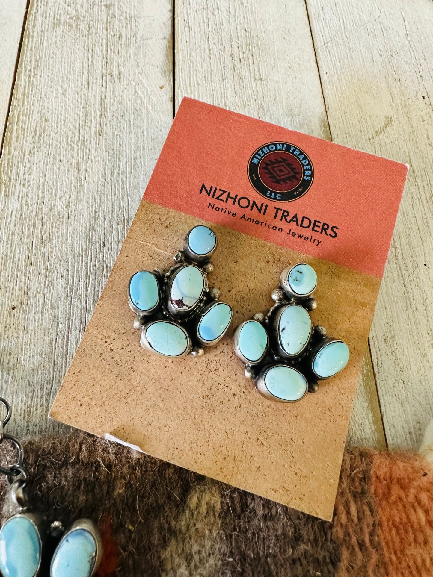 Navajo Golden Hills Turquoise & Sterling Silver Necklace Set by Sheila Becenti