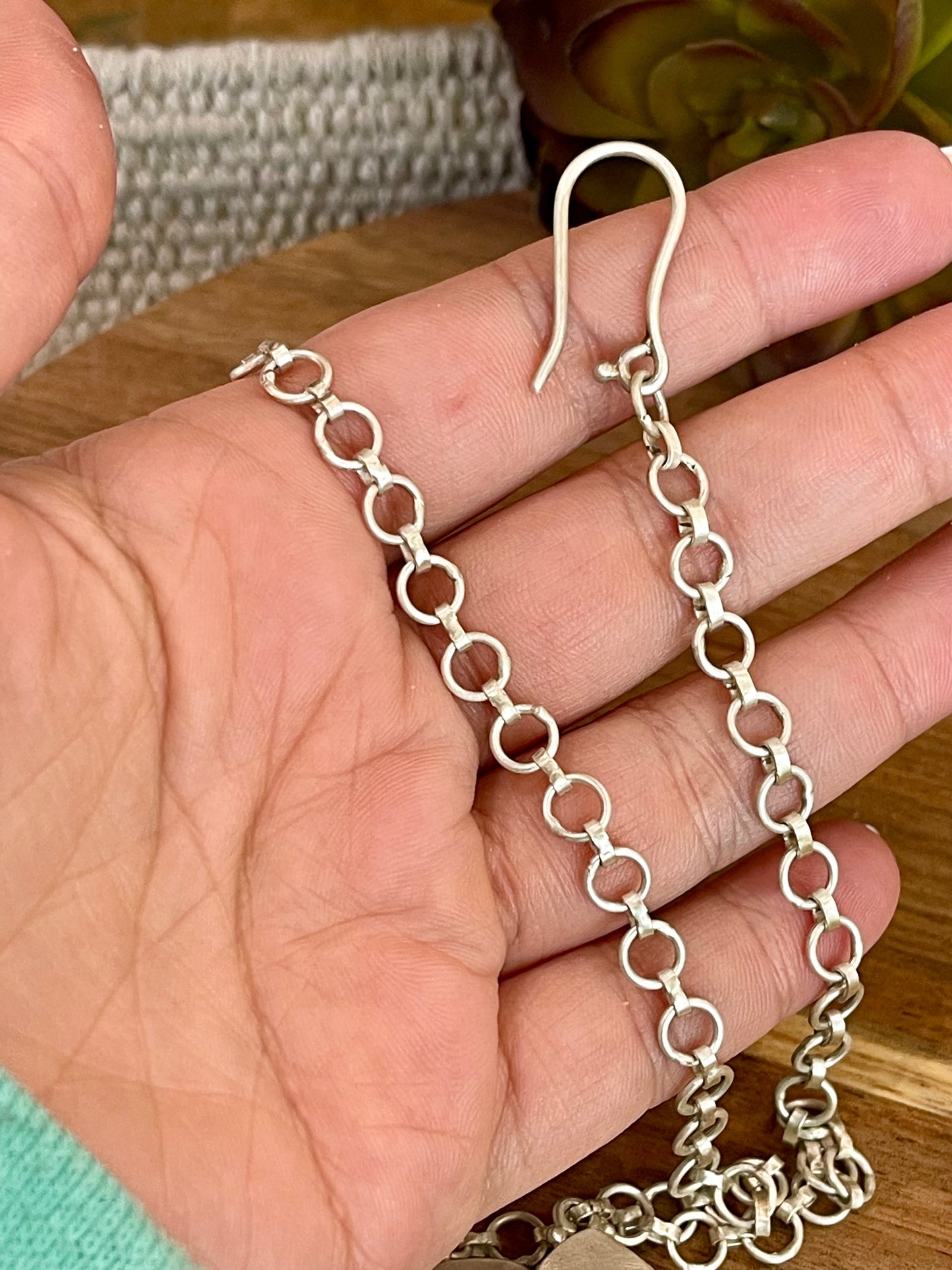 Beautiful Handmade Sterling Silver Dahlia Rose Lariat Necklace