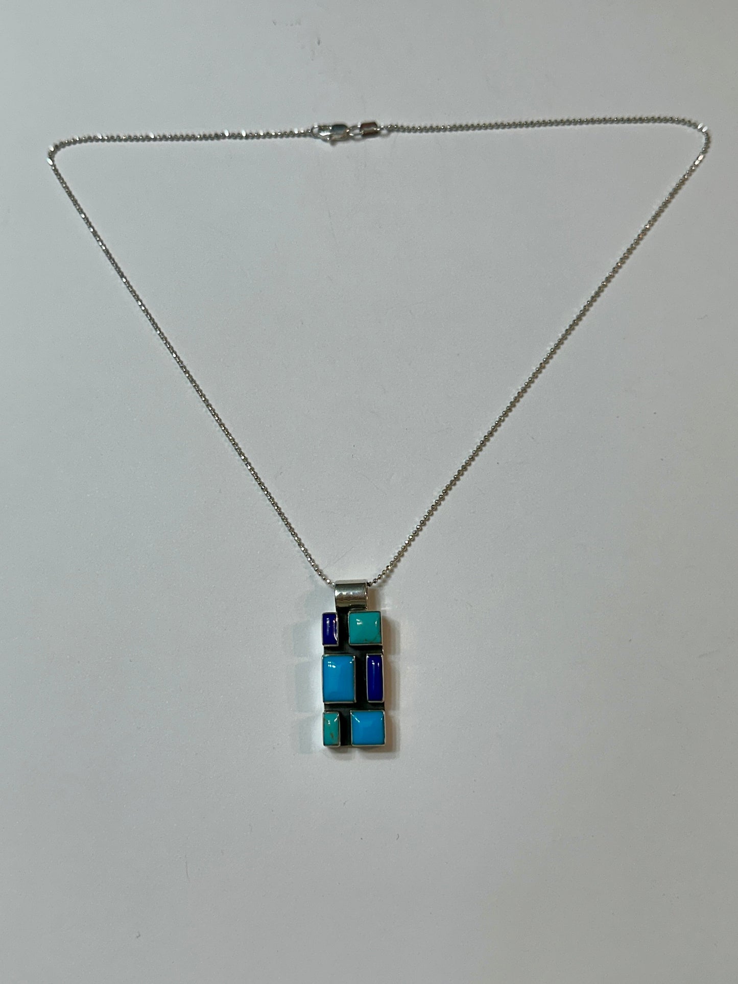 Medium Azul Mosaic Pendant Necklace